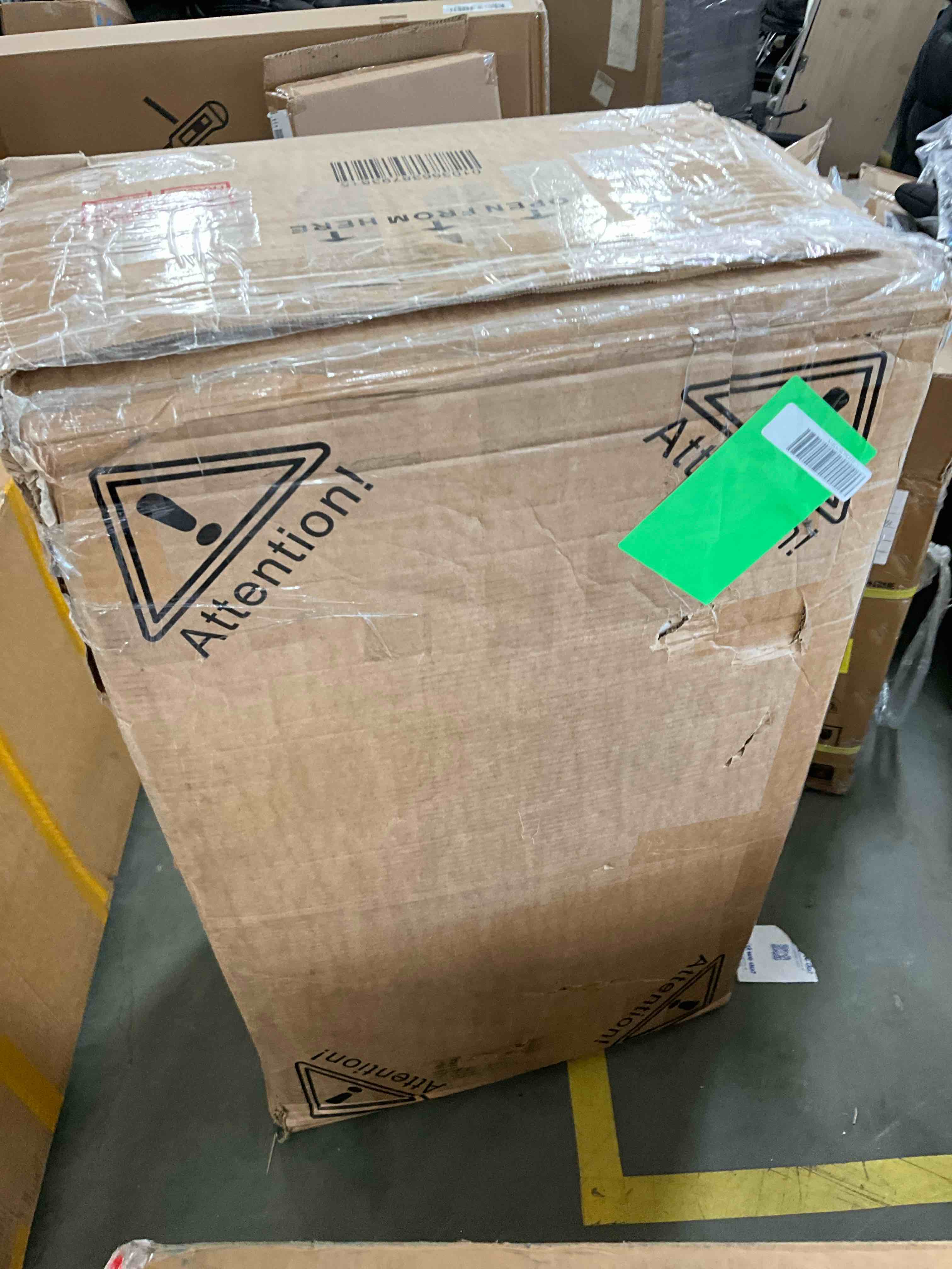 Condition photo showing As Is for Ktaxon Large 47.2" Makeup Vanity with 3 Color Lights, Dressing Table with USB Charging Station, Light Pink