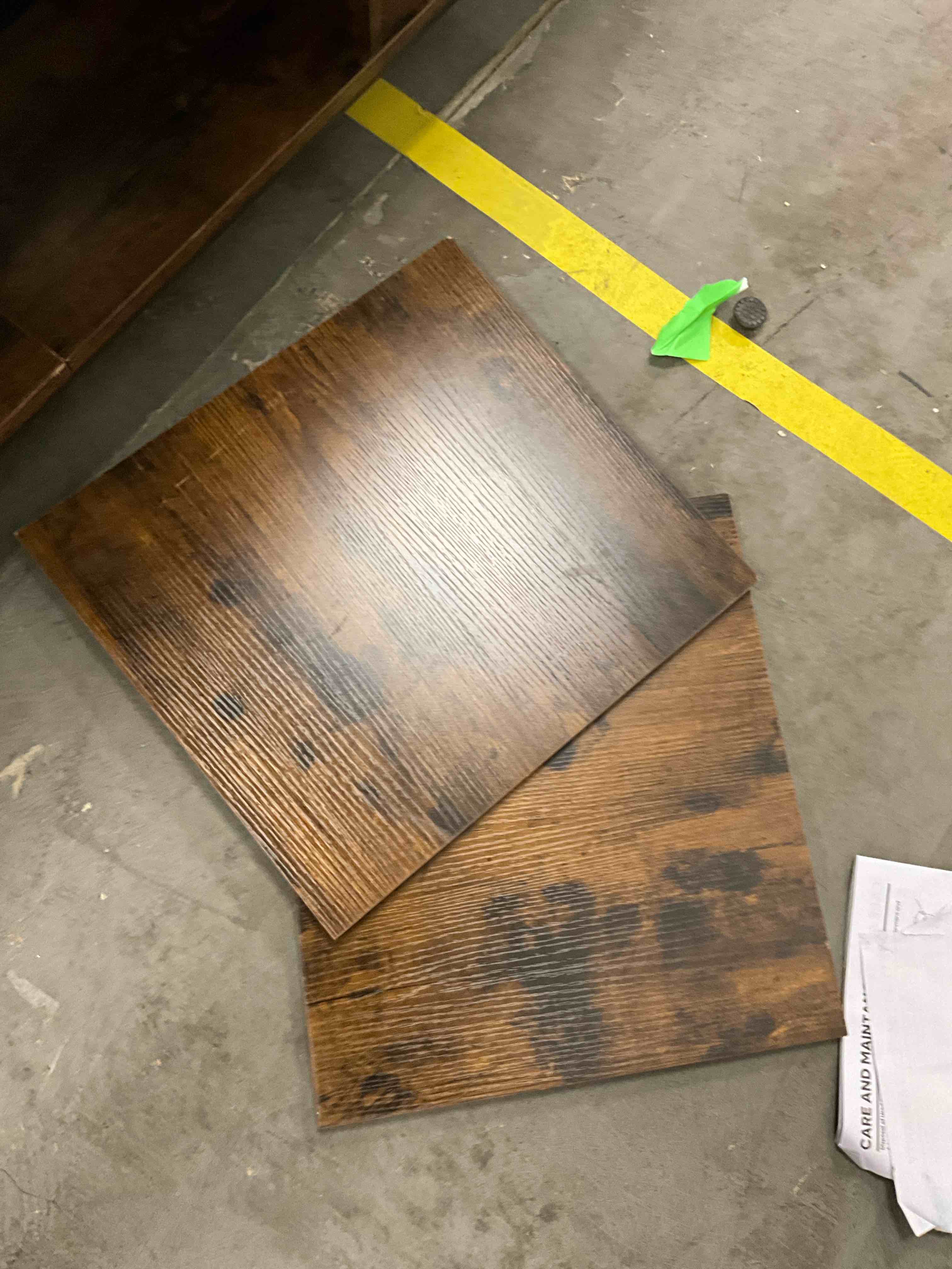 Condition photo showing Good Condition for Pinmoco Electric Fireplace TV Stand for TVs up to 65", Gaming LED Entertainment Center with Open Storage Shelves for Living Room, Bedroom, Rustic