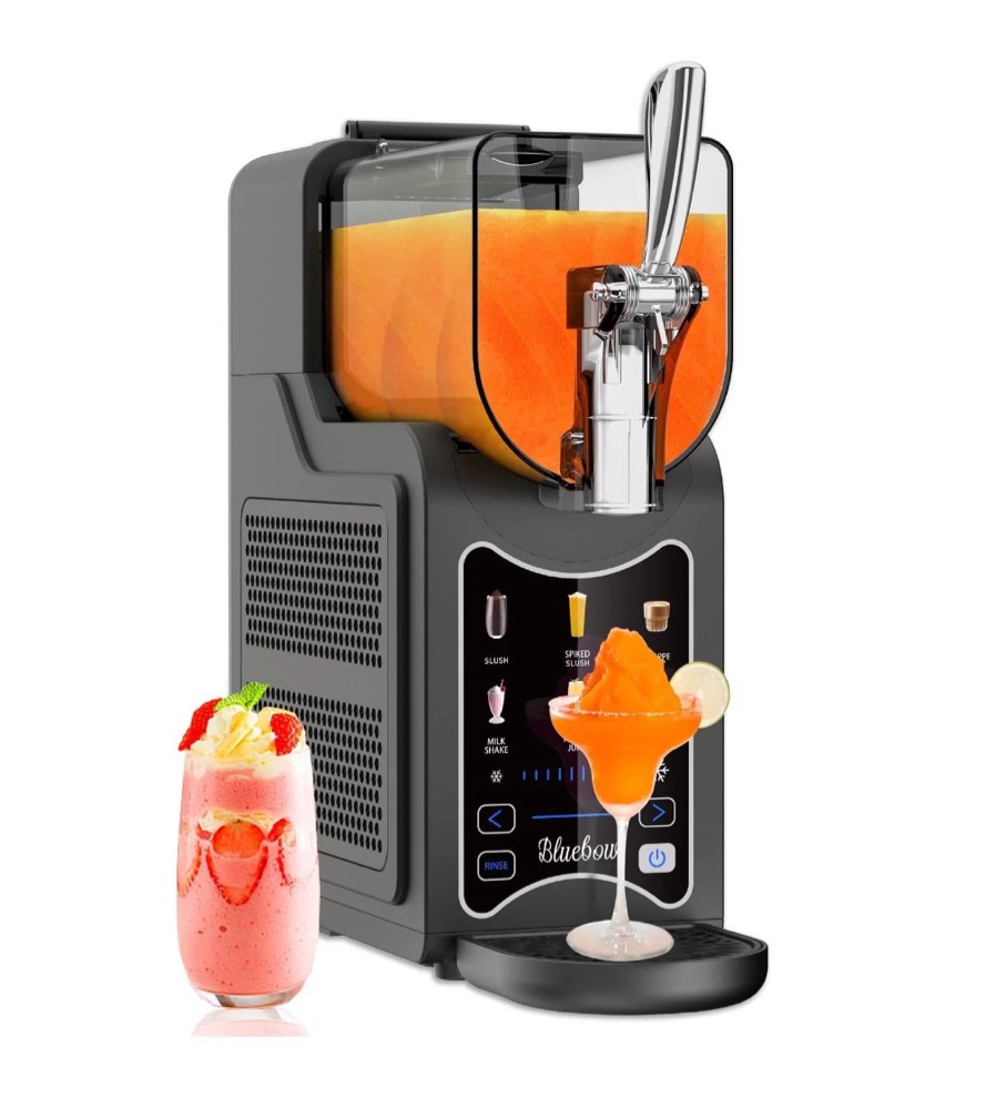 bluebow slushie machine for home, 88oz vessel slush maker with 6 presets, no ice needed, frozen drink maker for smoothie, frappe, milkshakes and more