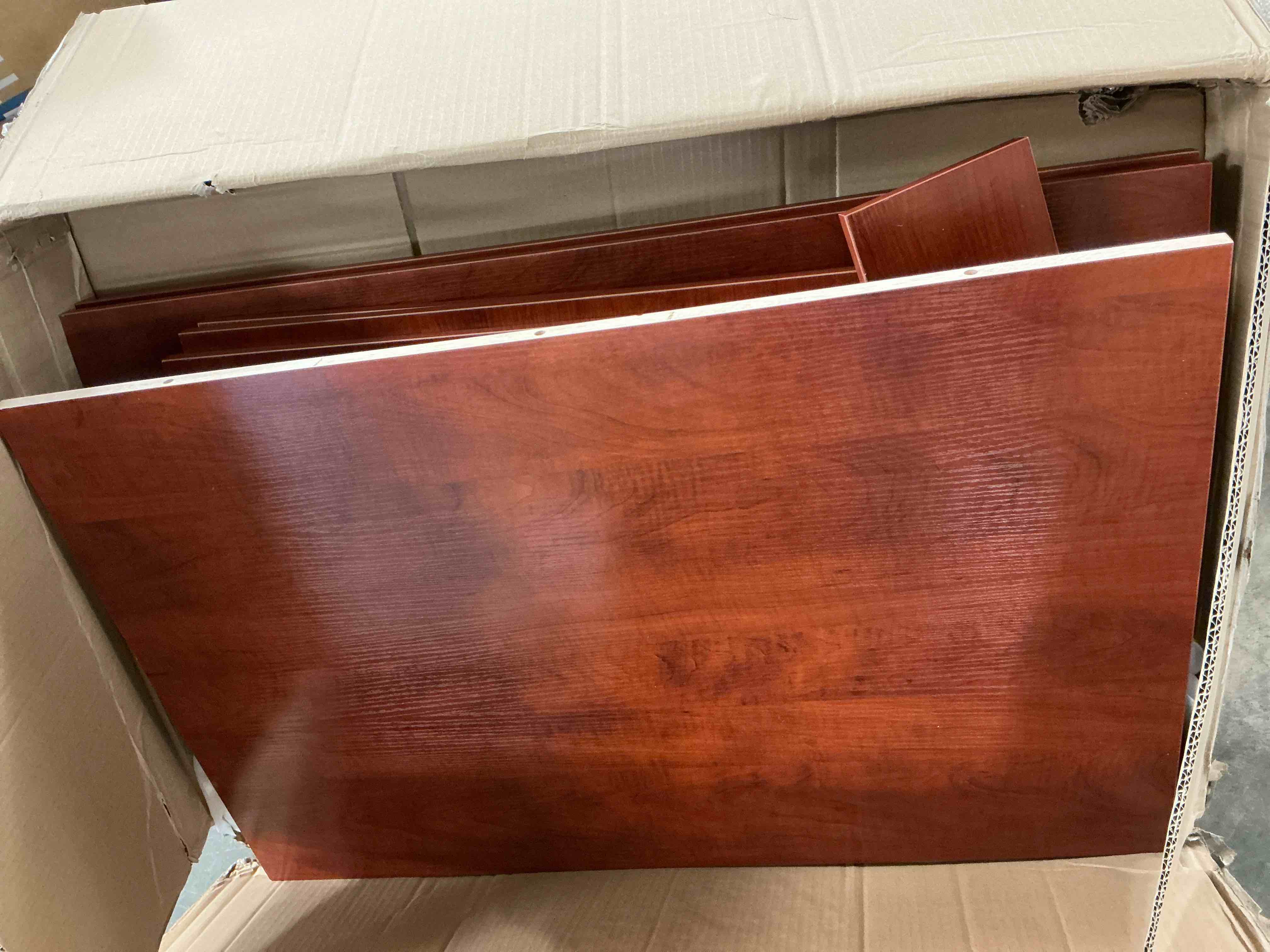 Condition photo showing As Is for Ktaxon Wood Rolling File Cabinet with 3 Drawers for Letter Size, Portable Vertical Mobile Wooden Storage Filing Cabinet, for Home Office, Red Brown
