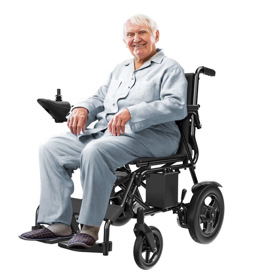 coolhut electric wheelchair, 20+ miles long-range (350lbs) lightweight portable electric wheelchair for adults, smart motorized mobility scooter with 360° joystick, 8-yeas warranty