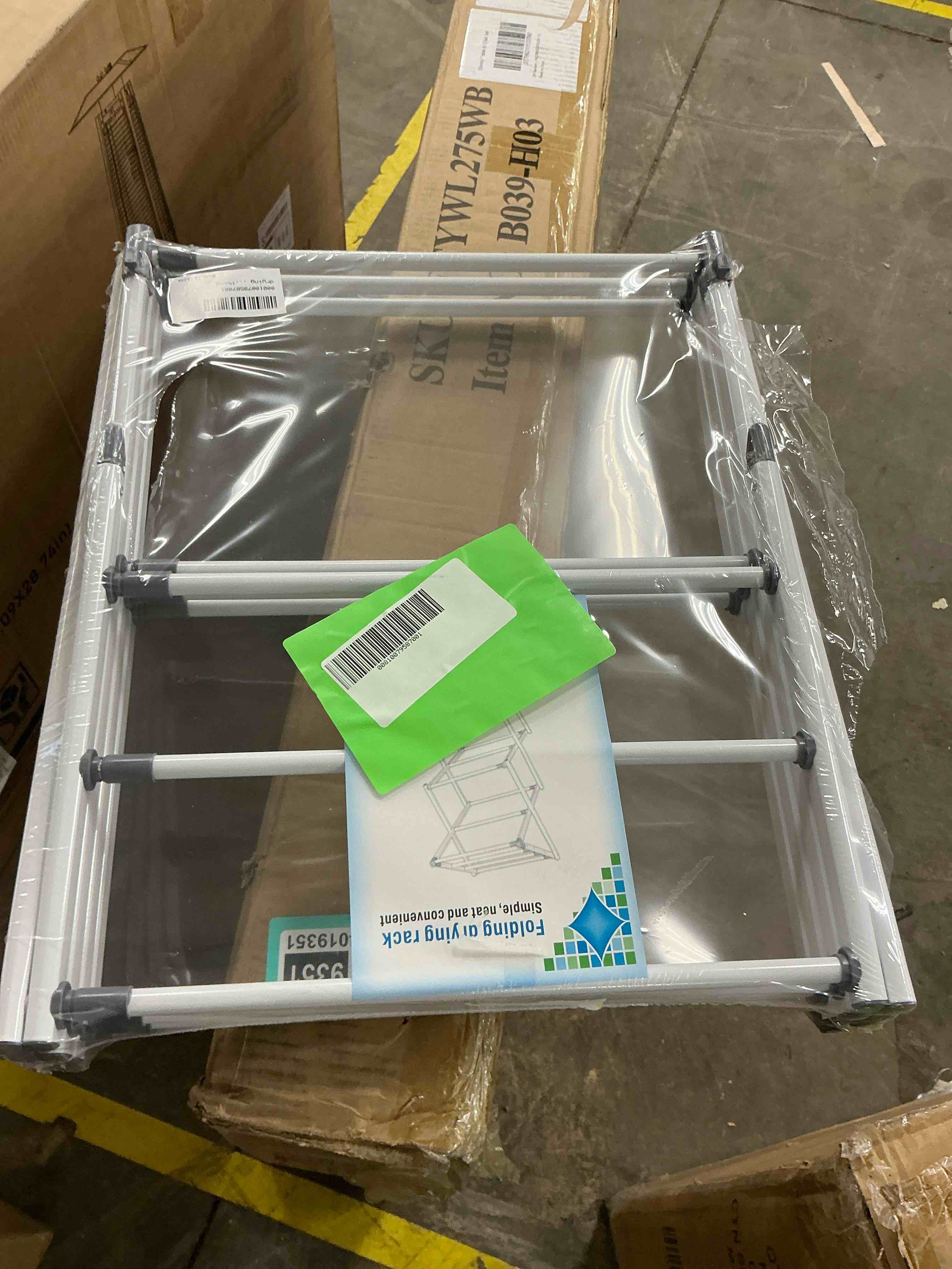 Condition photo showing New/Like New for Behome Drying Rack for Clothes  Foldable Laundry Rack for Sweaters  Blouses & More  Pre-Assembled & Extreme Stability   Indoor Outdoor Use  29.92 X 14.56 x 41.33 inch