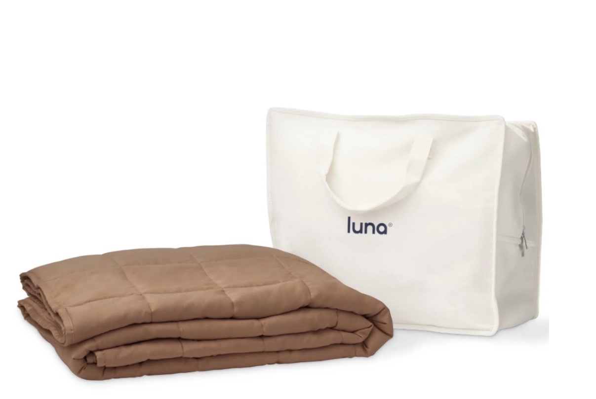 luna weighted blankets for adults | premium sleep quality, breathable, comfortable lyocell blanket | all season cooling blanket gift ideas [15lbs - queen - 60" x 80"] orange 