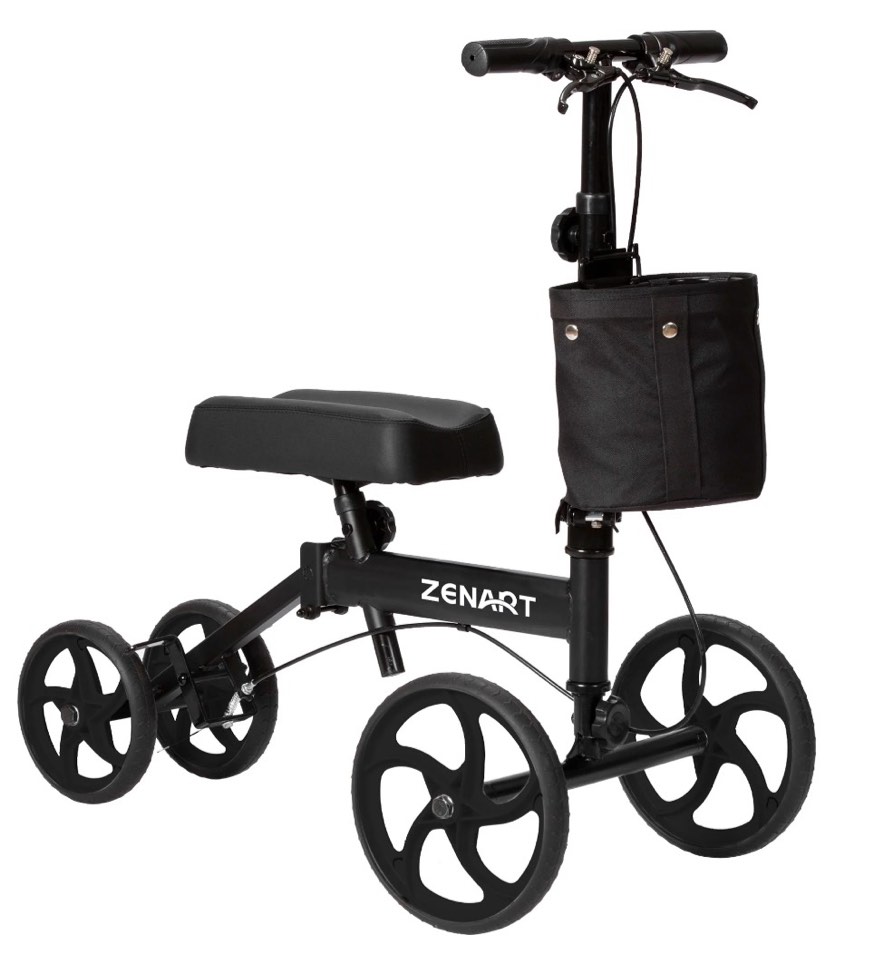 zenart economy knee scooter foldable walker for foot surgery adult crutch alternative