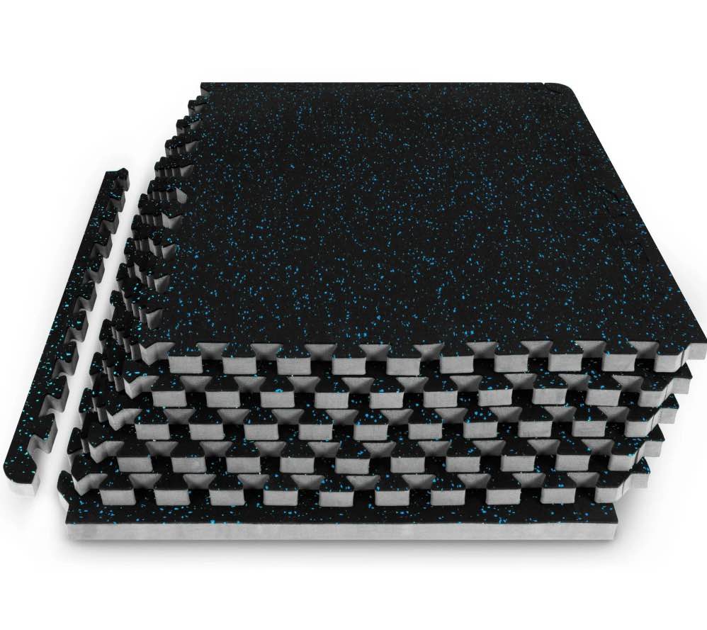 prosourcefit rubber top exercise puzzle mat 3/4-in  eva foam & rubber tiles