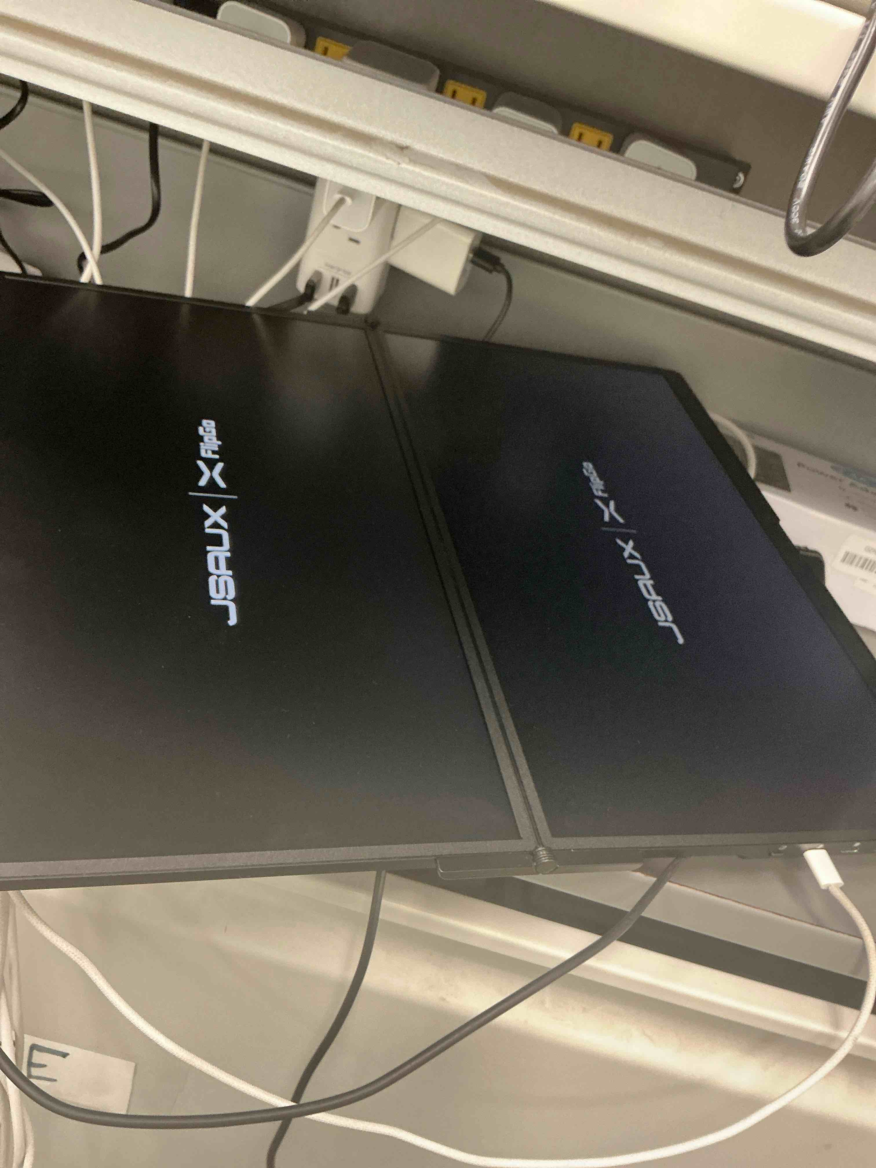 Condition photo showing Good Condition for JSAUX FlipGo Lite 15.6" Portable Dual Stacked Monitor, 1080P FHD IPS Laptop Screen Extender One Cable for Triple Monitor Setup (For Windows&Linux) with Magnetic Design, Built-in Hub,No Driver Required 15.6" FlipGo Lite