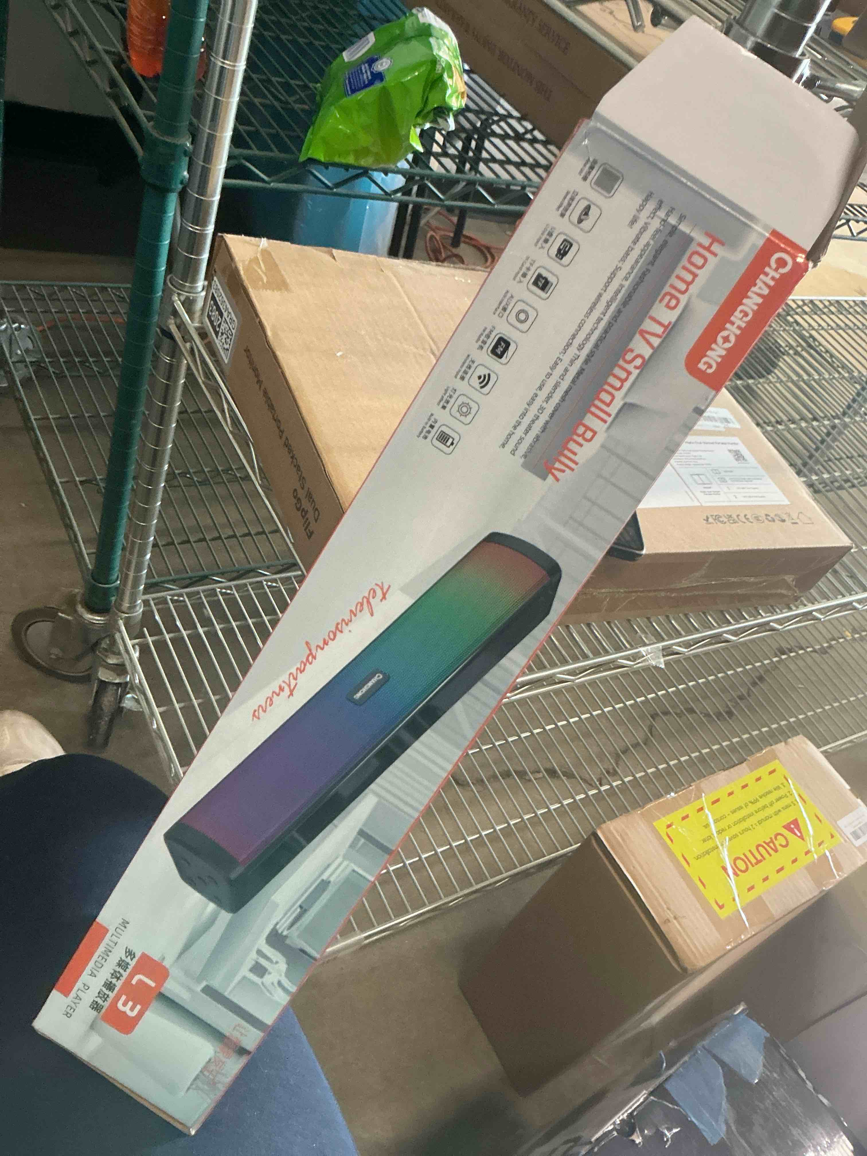 Condition photo showing Good Condition for OOYY All-in-One Portable Sound Bar with Dynamic LED Lights - Immersive Bluetooth Speaker for TV, Music, and Gaming at Home Multicolor