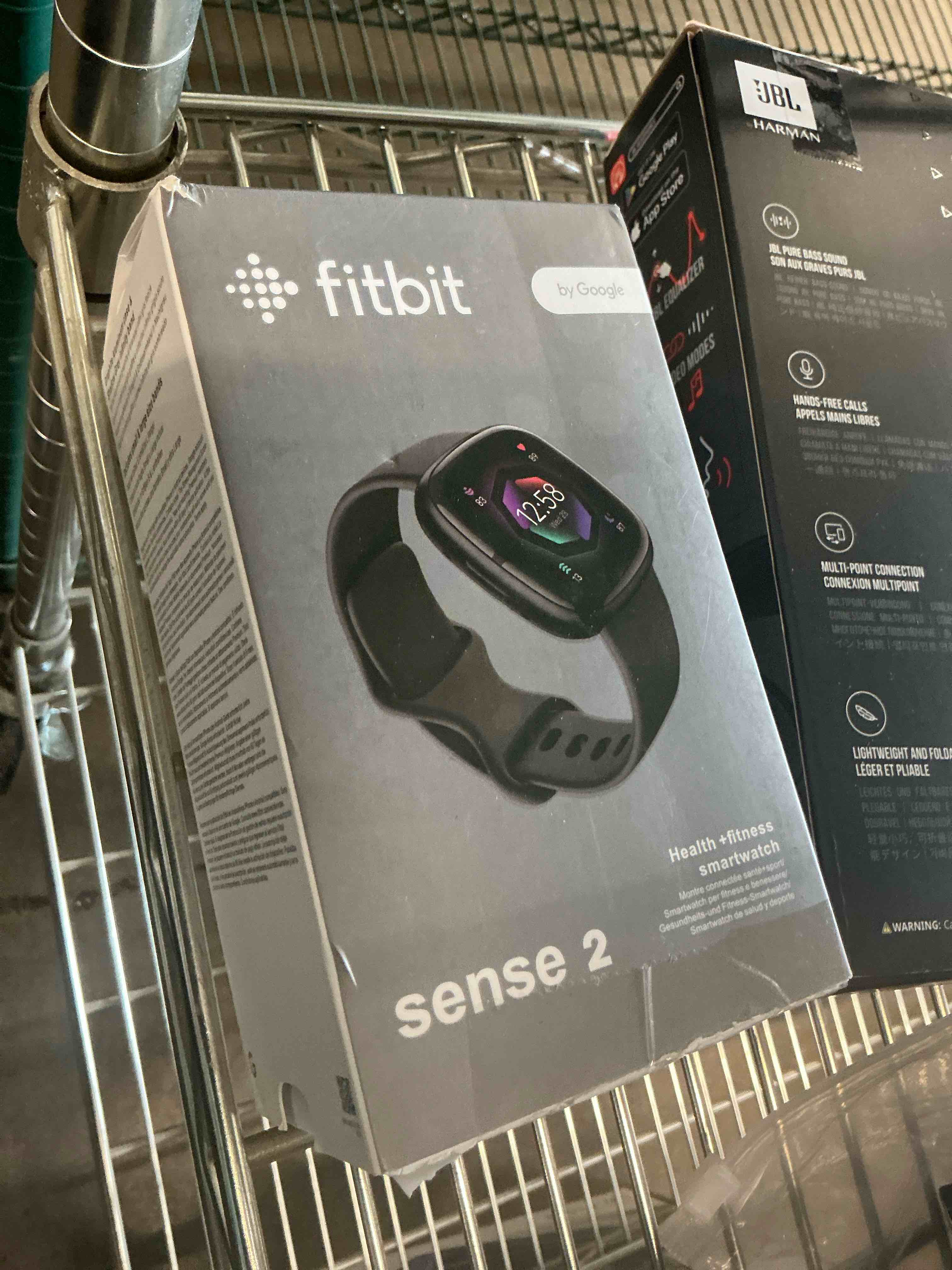 Condition photo showing Good Condition for Fitbit Sense 2 Advanced Health and Fitness Smartwatch with Tools to Manage Stress and Sleep, ECG App, SpO2, 24/7 Heart Rate and GPS, Shadow Grey/Graphite, One Size (S & L Bands Included)