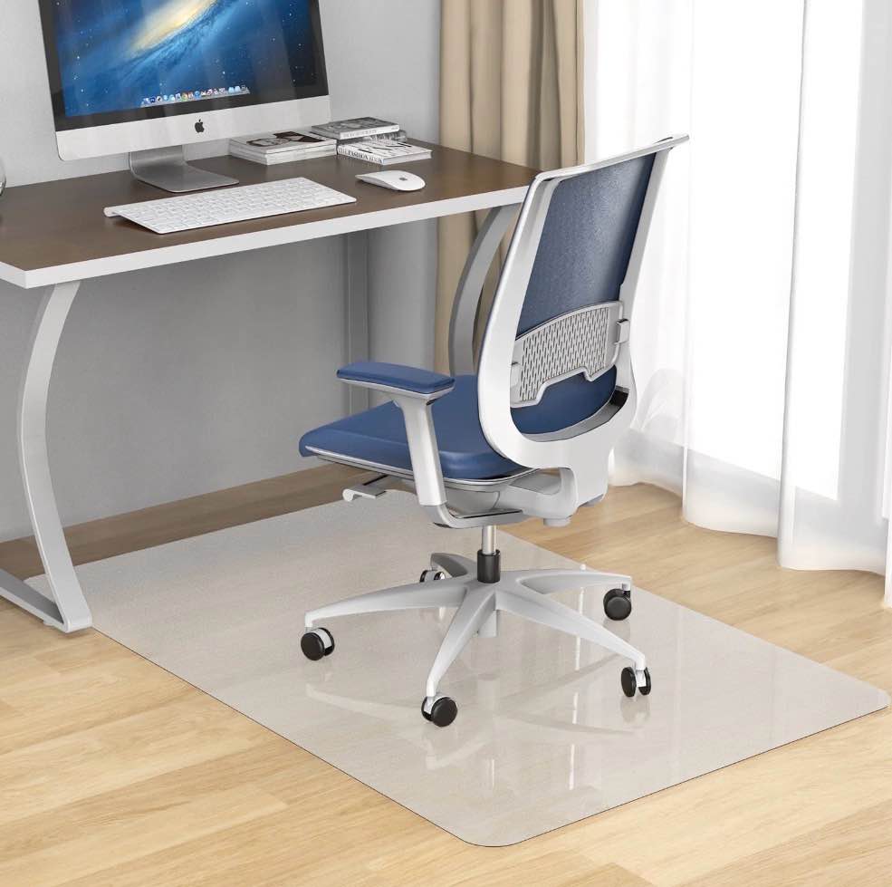 plastic chair mat for hardwood floor, 36"x 48" office chair mat for home, floor protector mat for desk chair for home