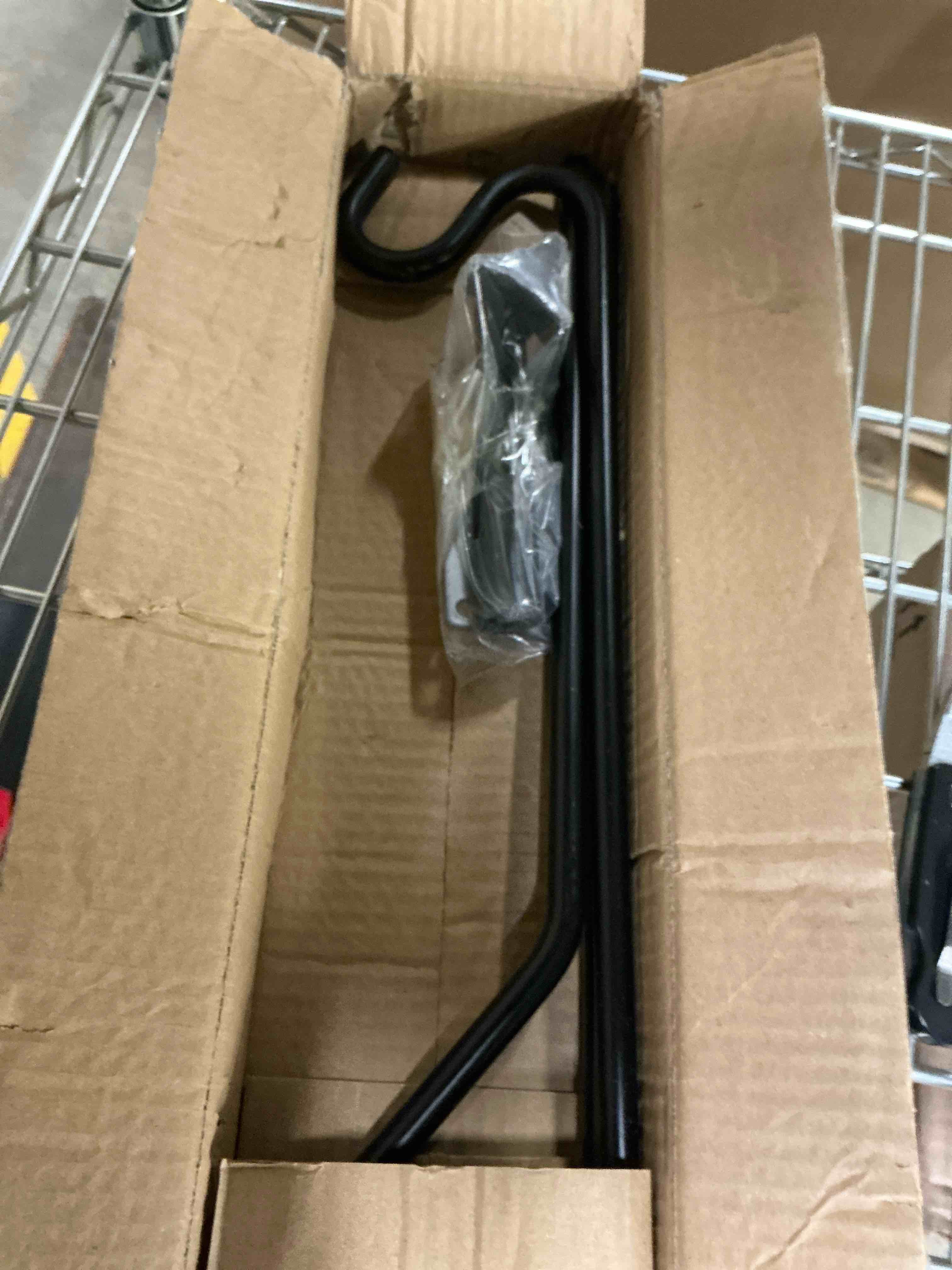 Condition photo showing New/Like New for Heavy Duty Extended Reach Wall Mounted Deck Hook Wall Pole, Wall Bracket Direction and Length Adjustable Plant Bracket for Bird Feeders, Planters, Suet Baskets, Lanterns, Wind Chimes and More,Black 43in Long Wall Mounted Hook-1 Pack