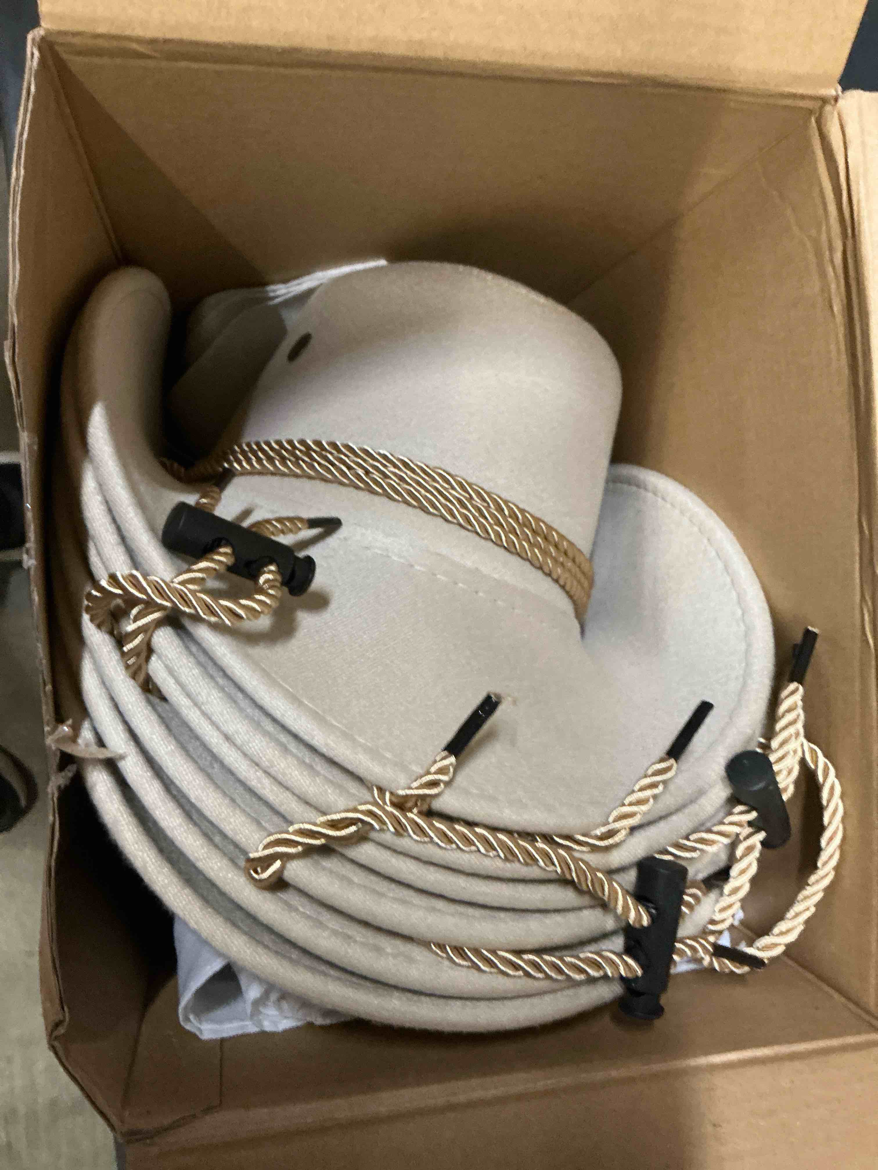 Condition photo showing New/Like New for Zhanmai Cowboy Hats and Bandanas Bulk Cowboy Cowgirl Hats Costume Party for Men Woman