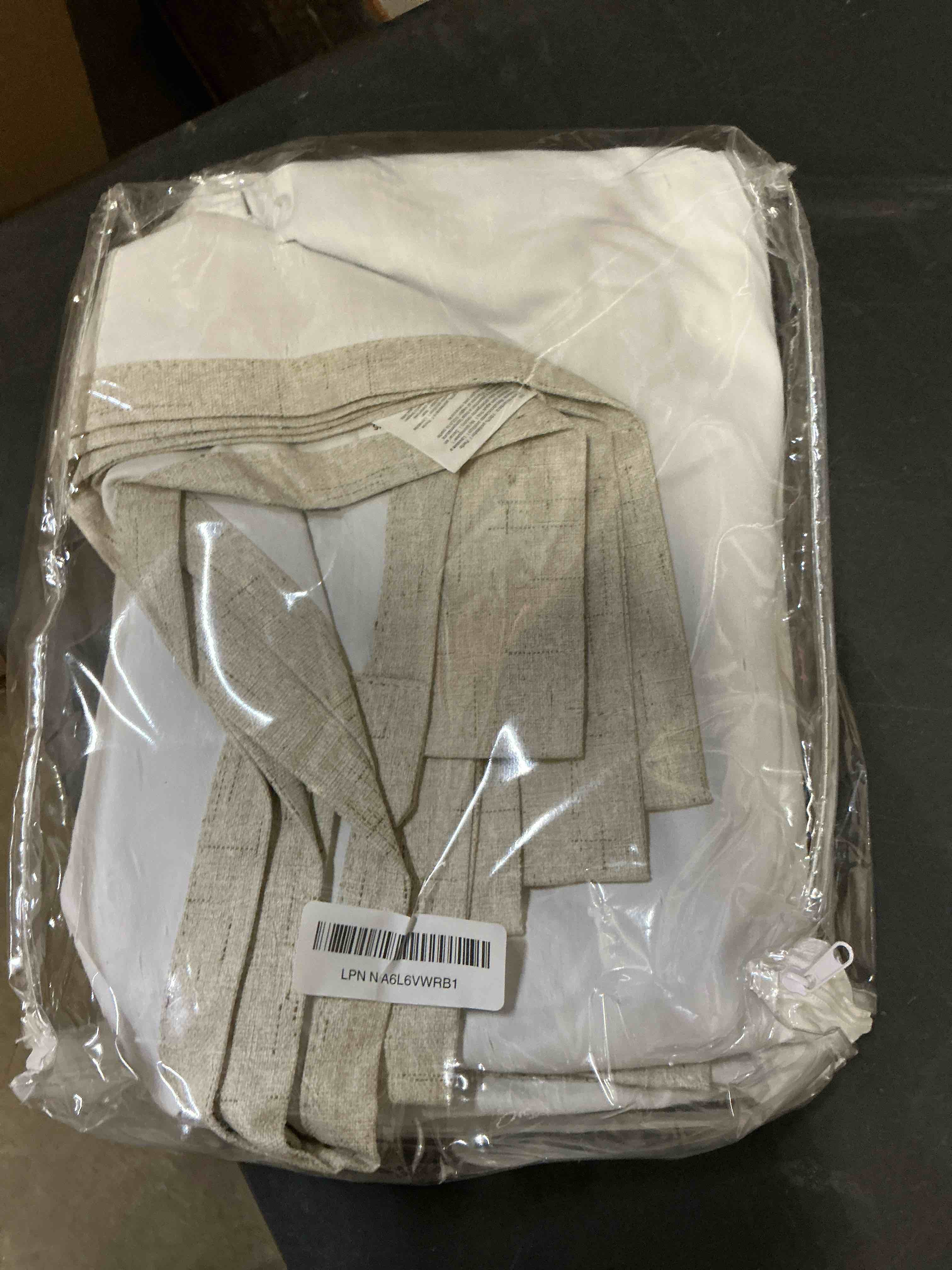 Condition photo showing Good Condition for H.VERSAILTEX Linen Look 100% Blackout Curtains 45 Inches Long for Bedroom Full Light Blocking Rod Pocket 42 Inches Wide Linen Textured Thick Window Curtain Drapes with White Backing, Natural, 2 Panels 42"W x 45"L (Pack of 2) Natural