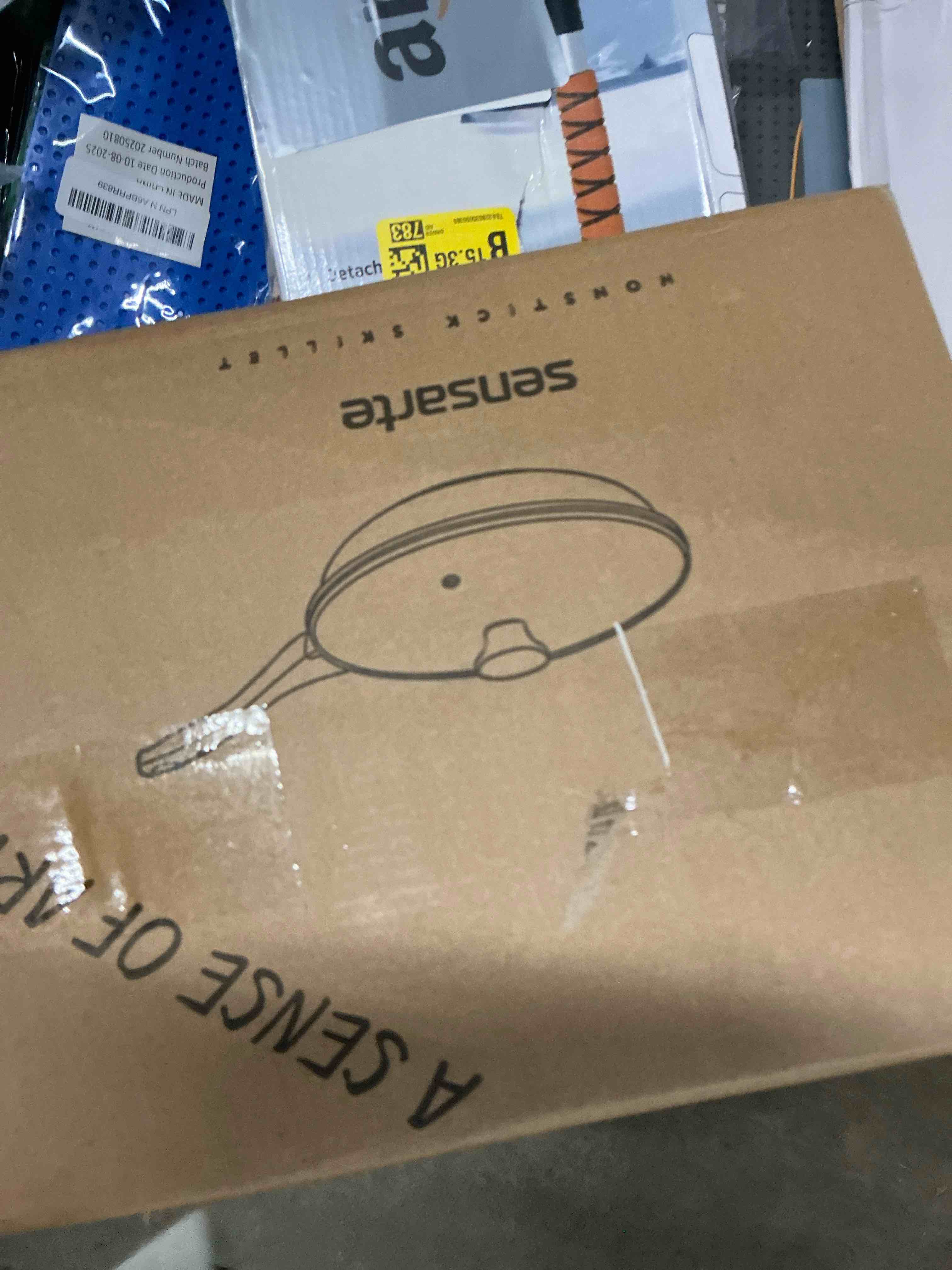 Condition photo showing New/Like New for SENSARTE Nonstick Ceramic Frying Pan with Lid 8/9.5/10/11/12.5 Inch Omelet Pan Skillet, Free of Intentionally Added PFAS/PTFE Non-toxic Chef's Pan Induction Compatible Pan, Heat Resistant Handle White Ceramic 8 Inch