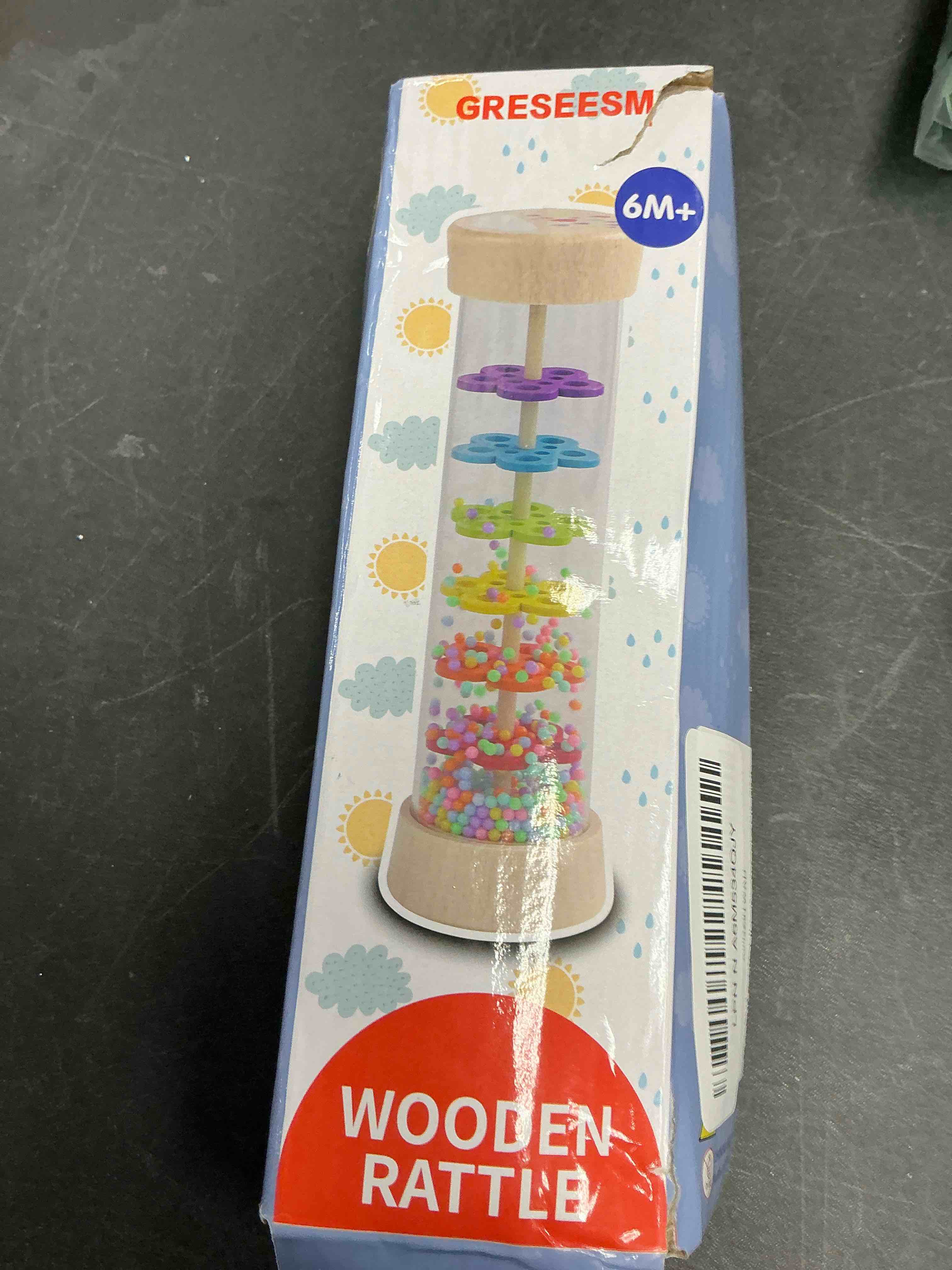 Condition photo showing New/Like New for Rain Stick, Montessori Baby Toys for 6-12 Months 1 Year Old, Baby Rattle Wooden Sensory Toys, 7.7” Rainmaker Infant Musical Toy - Gifts for 6 7 8 9 12 Month Old Newborn Boys Girls Toddlers Classic