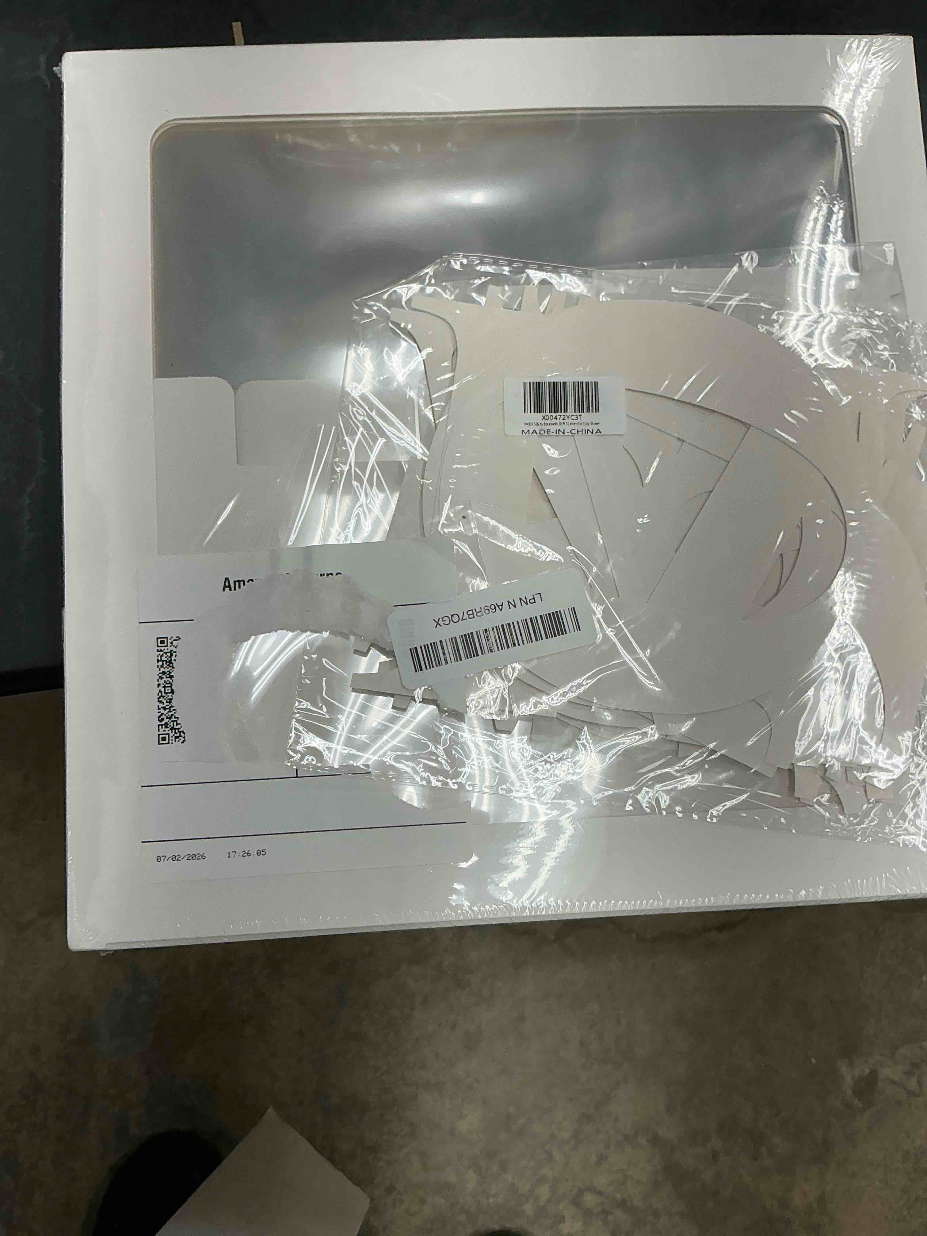 Condition photo showing New/Like New for Baby Boxes with 30 PCS Letters, 4 Transparent Balloon boxes for Gender Reveal Birthday Wedding Baby Shower Decorations 4 PCS Balloon Box-30 Letter