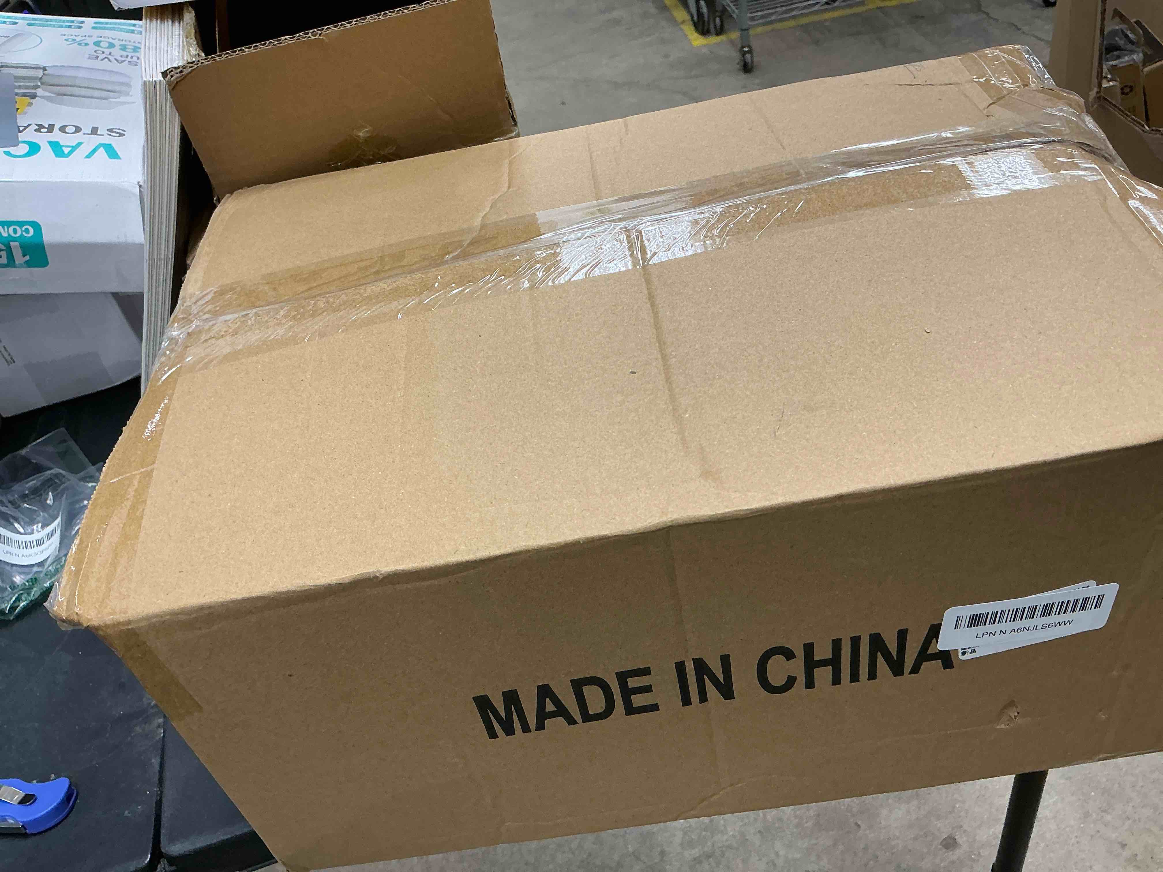 Condition photo showing New/Like New for Kmiectse Clear Storage Bins with Lids - 4 Tier Plastic Bins with Wheels, Stackable Storage Bin, Closet Organizers Box for Bedroom, Living Room, 23 QT Folding Box with Magnetic door White 23QT-4Pack&1Lid