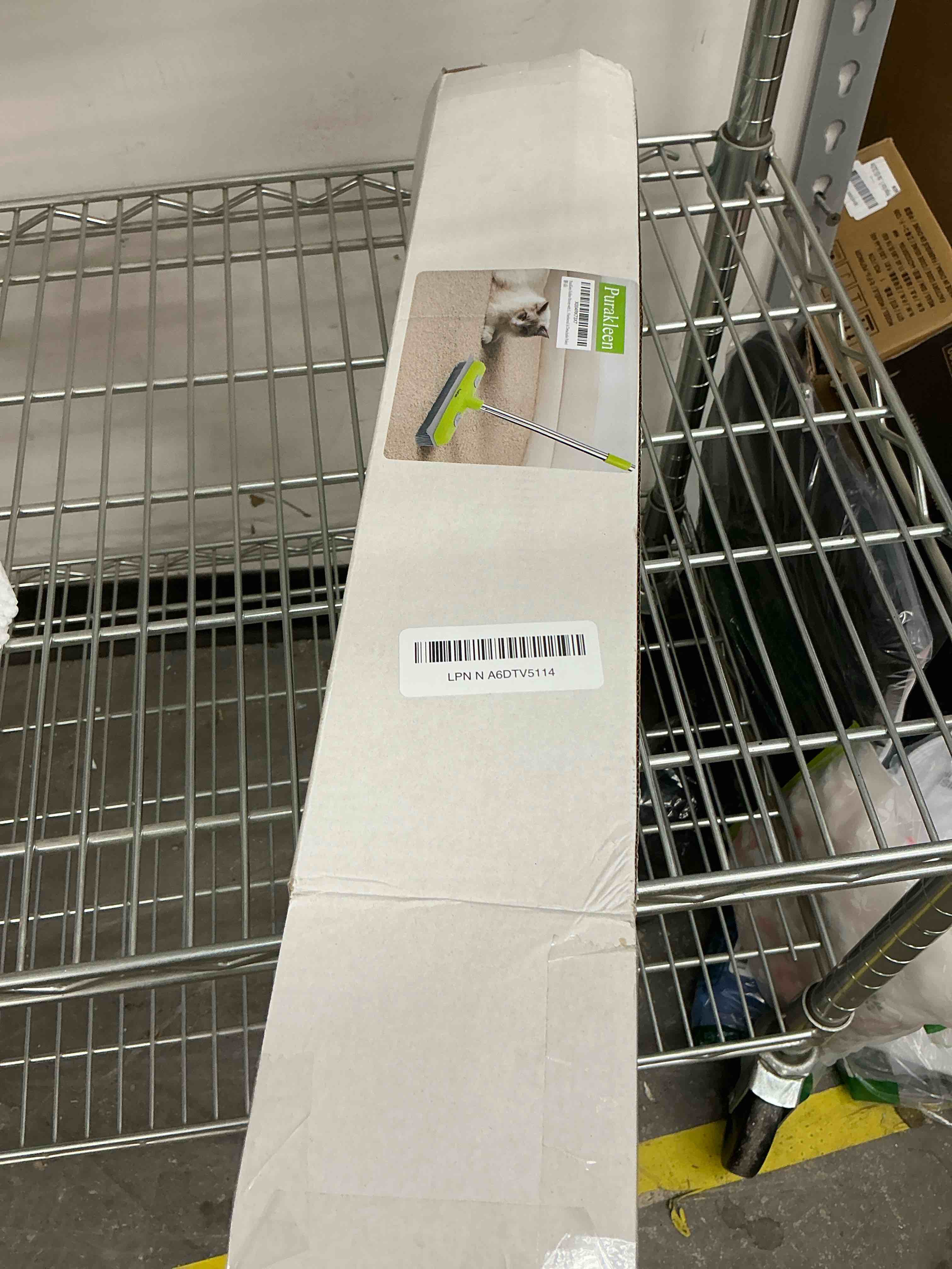 Condition photo showing Good Condition for PuraKleen Carpet Rake for Pet Hair Removal with 61" Long Handle, 2 Microfiber Clothes, Squeegee & Pe