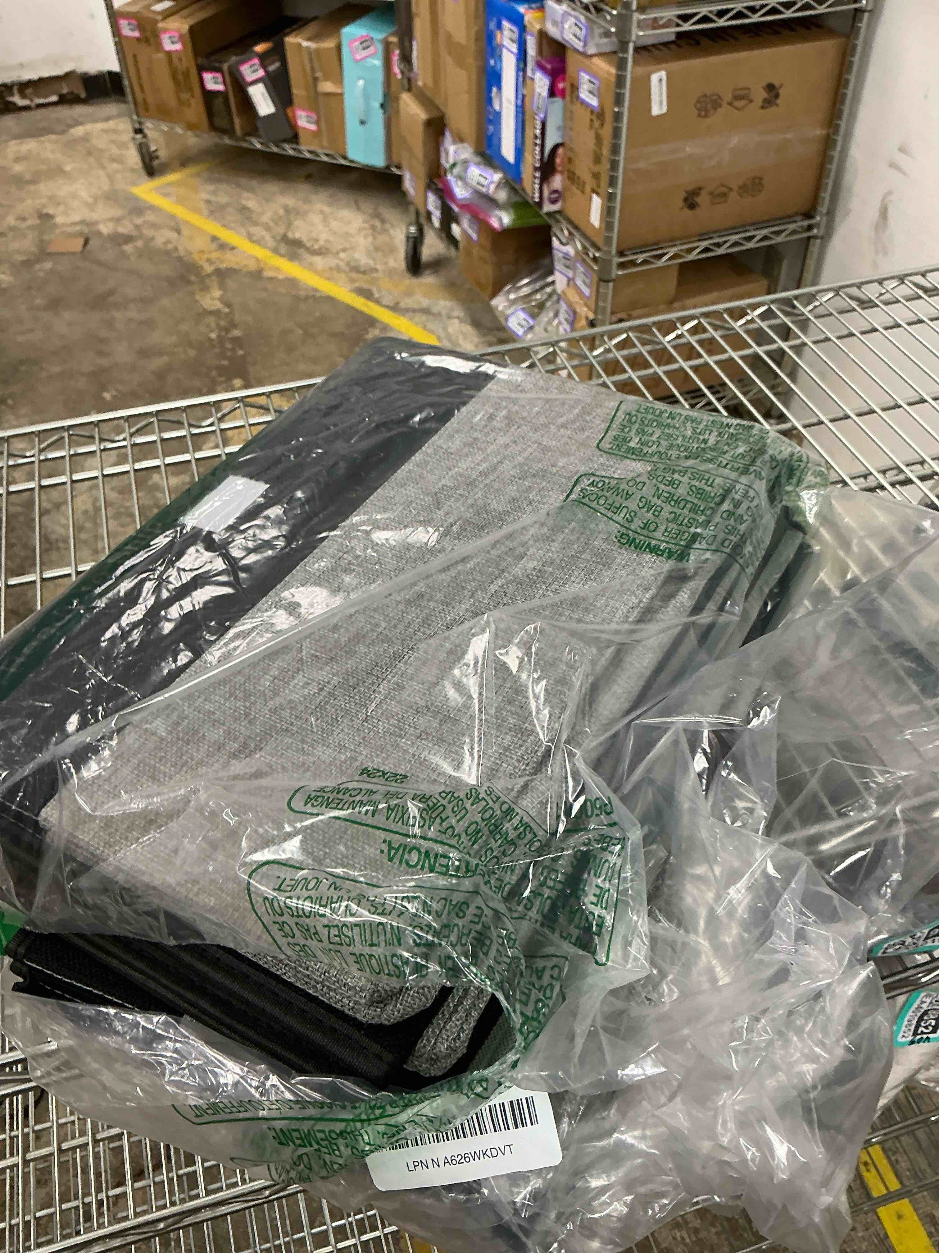 Condition photo showing Good Condition for Bagnizer Large 22 Quart Linen Fabric Foldable Storage Bin Cube Organizer Basket with Flip-Top Lid &