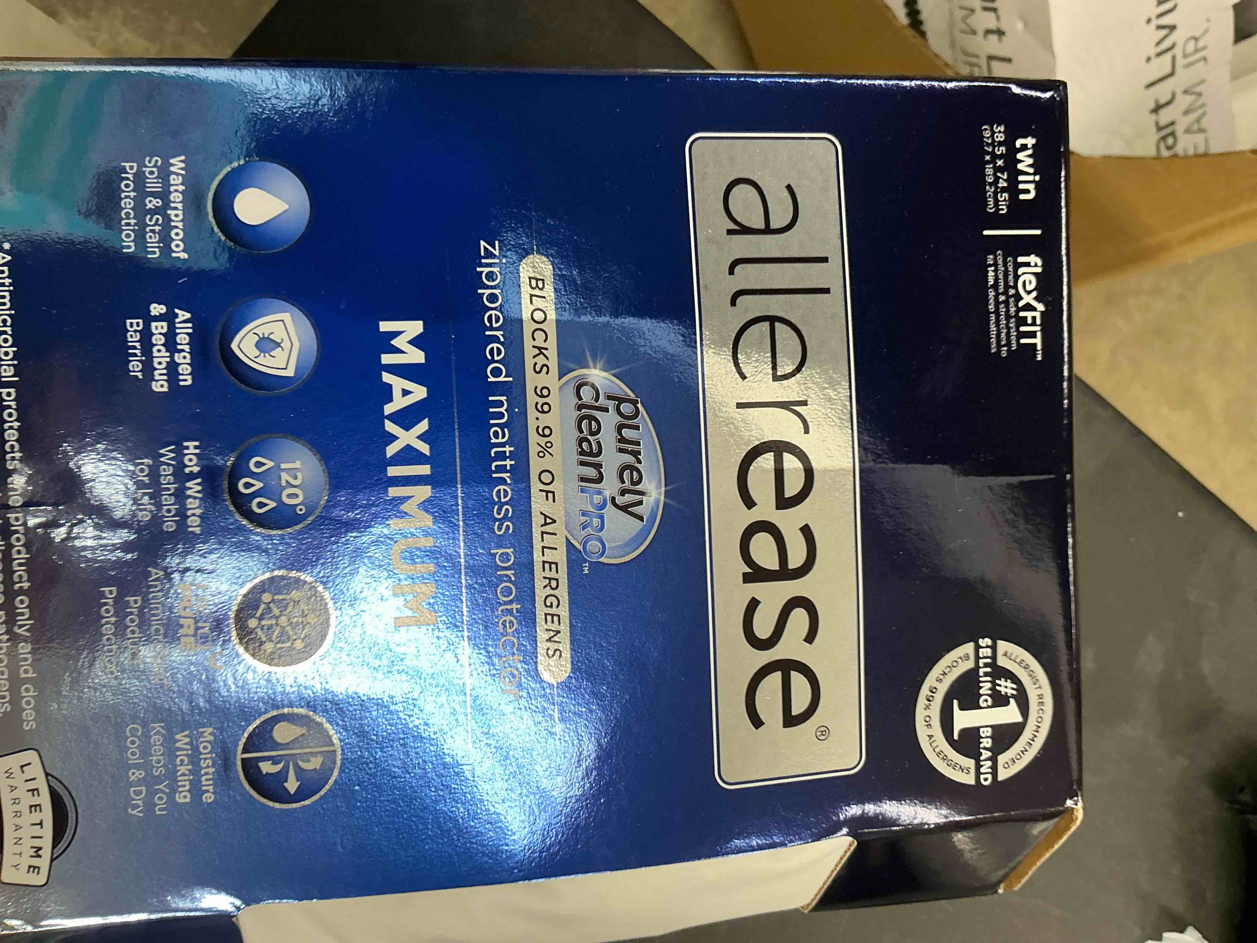 Condition photo showing New/Like New for AllerEase Waterproof Mattress Protector, Maximum Allergy Mattress Protector, Twin Mattress Cover White Twin