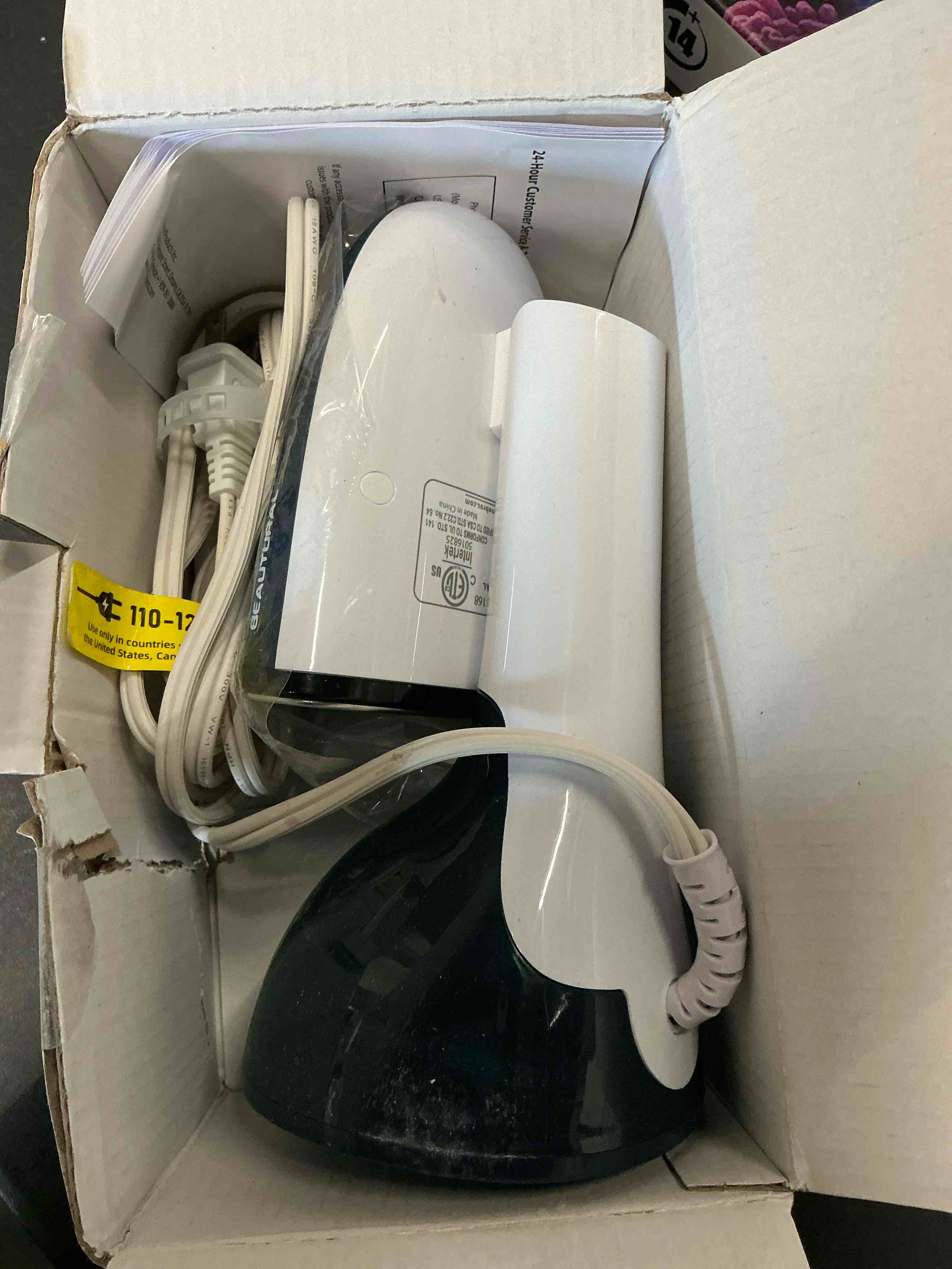 Condition photo showing Good Condition for BEAUTURAL Steamer for Clothes, Portable Handheld Garment Fabric Wrinkles Remover, Aluminun Heating Plate, 35-Second Fast Heat-up, Large Detachable Water Tank (Only for 120V) Blue&White