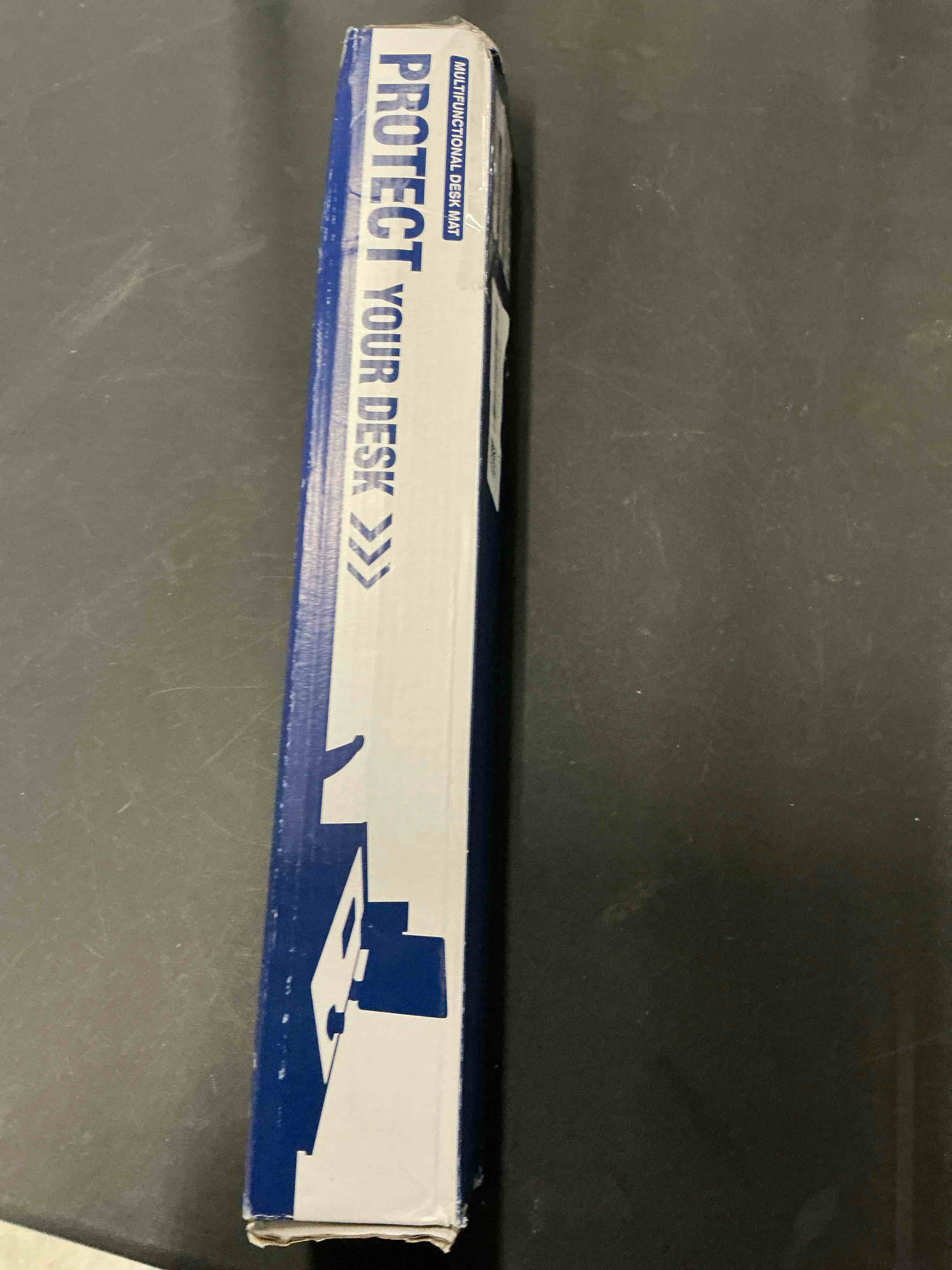 Condition photo showing New/Like New for K KNODEL Desk Mat, Blotter, Dual-Sided Office Desk Pad, Waterproof Desk Mat for Desktop, Desk Blotters, PVC Leather Pad Protector (Dark Blue, 35.4" x 17") Dark Blue/Yellow 35.4" x 17"