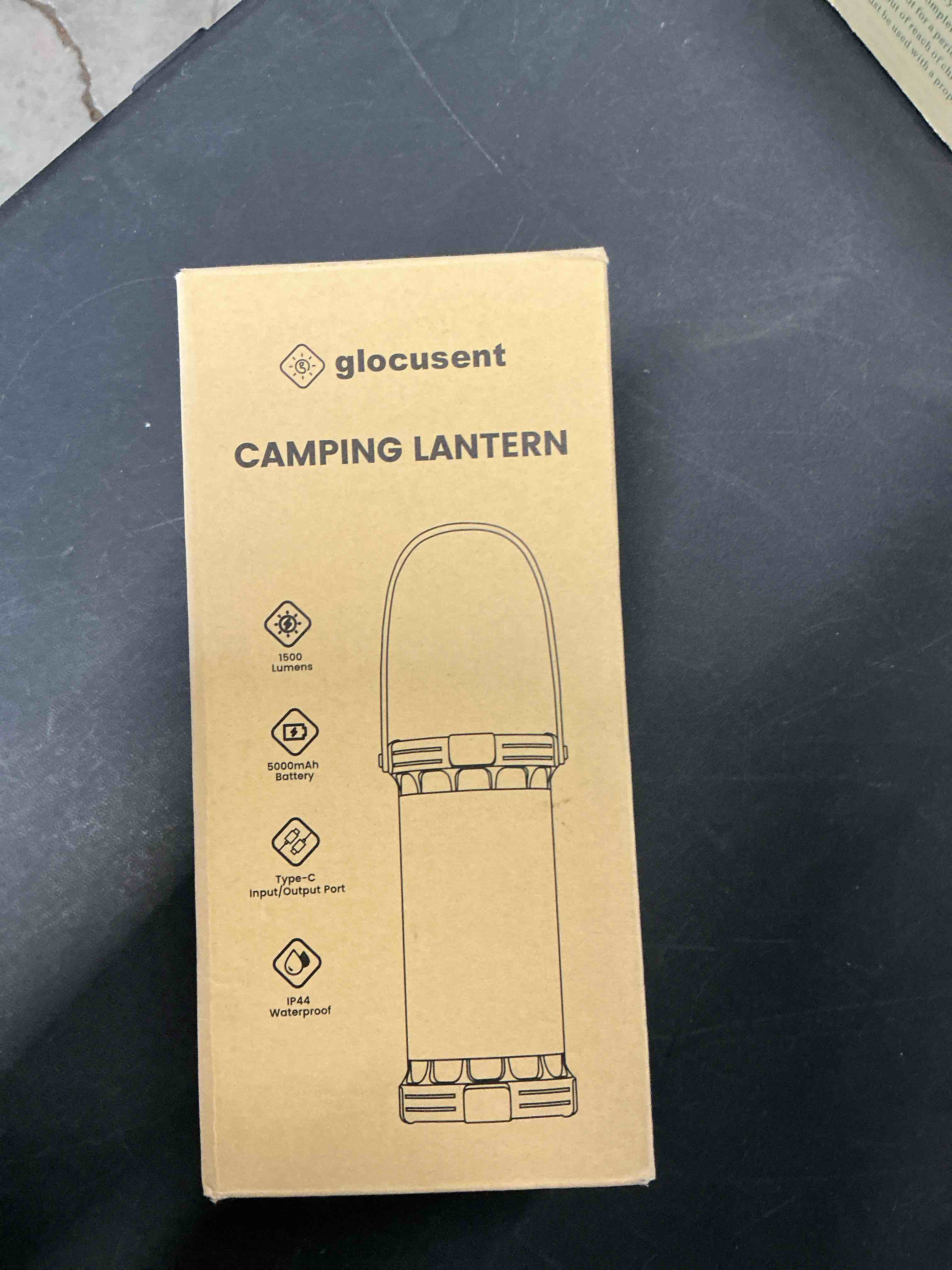 Condition photo showing Good Condition for Glocusent 135 LED Ultra Bright Camping Lantern, Up to 200H, 5000mAh Camping Lights with 3 Colors & 5 Brightness, SOS, Max 1500LM, Rechargeable Lantern for Power Outages Camping Hiking Emergency