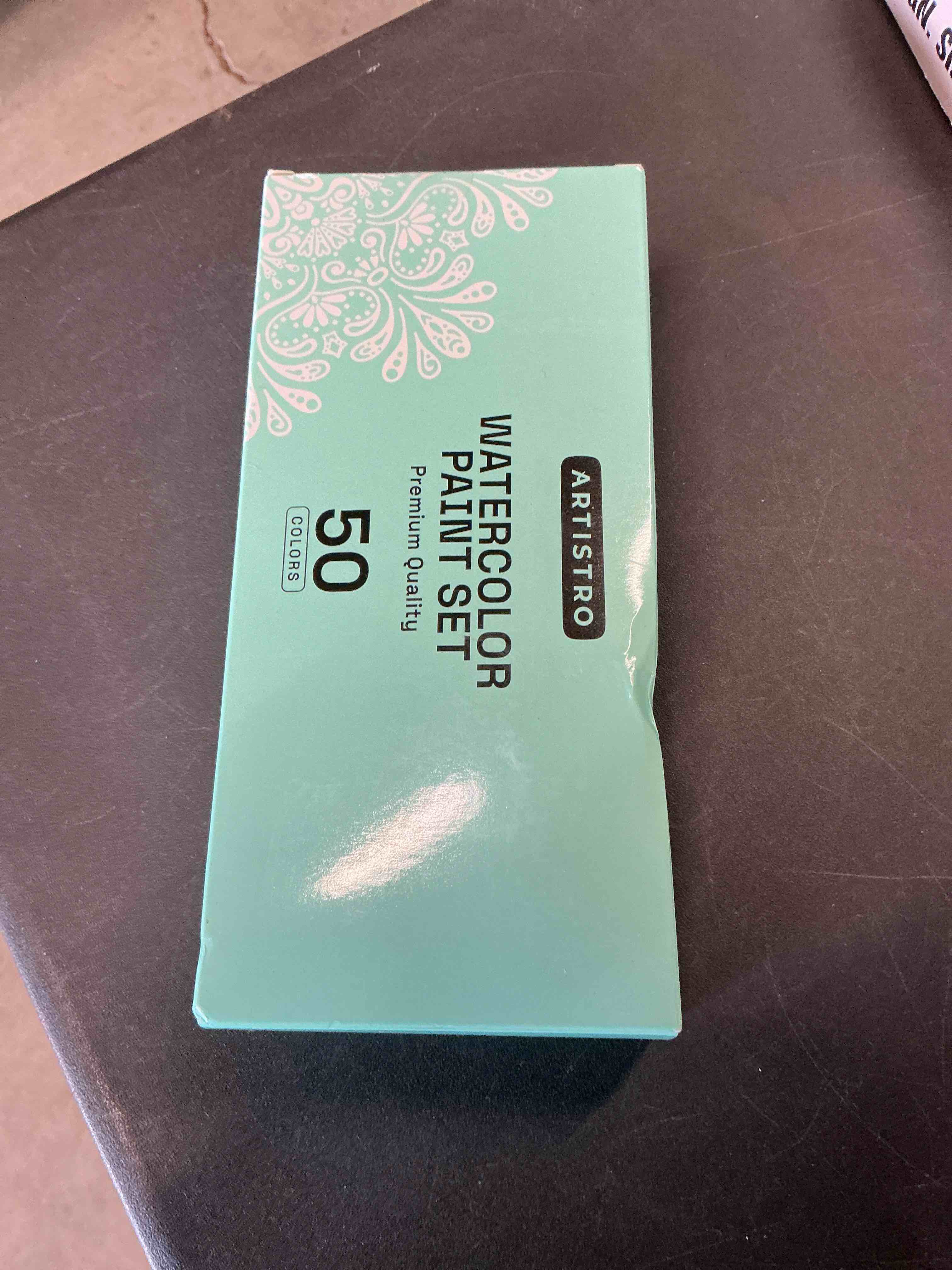 Condition photo showing New/Like New for ARTISTRO 50 Watercolor Paint Set - Portable Paint Kit - Perfect for Gifting to Adults, Teens, Tweens, & Kids - Art and Craft Supplies Kit 50 colors Portable Travel Mint