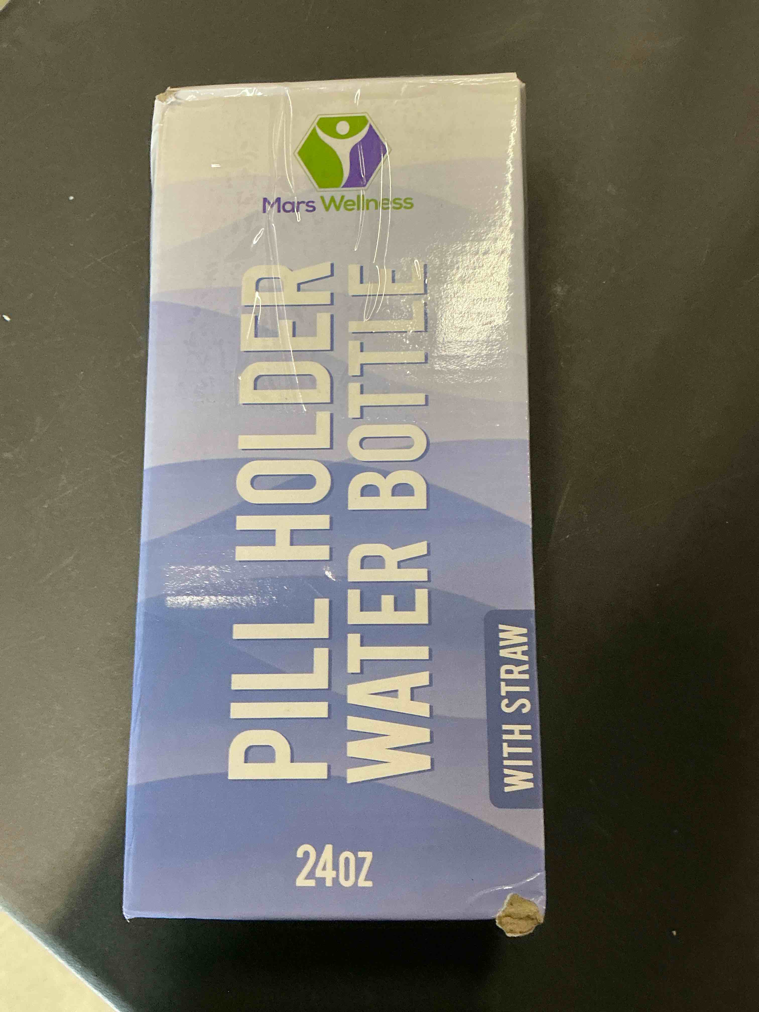 Condition photo showing Good Condition for MARS WELLNESS 24 Ounce Water Bottle with Slideout Pill Box, Daily Organizer - 7 Day Medicine Holder, Easy Slide Out Pill Container, Popup Straw for Hydration 24oz With Pop Up Straw