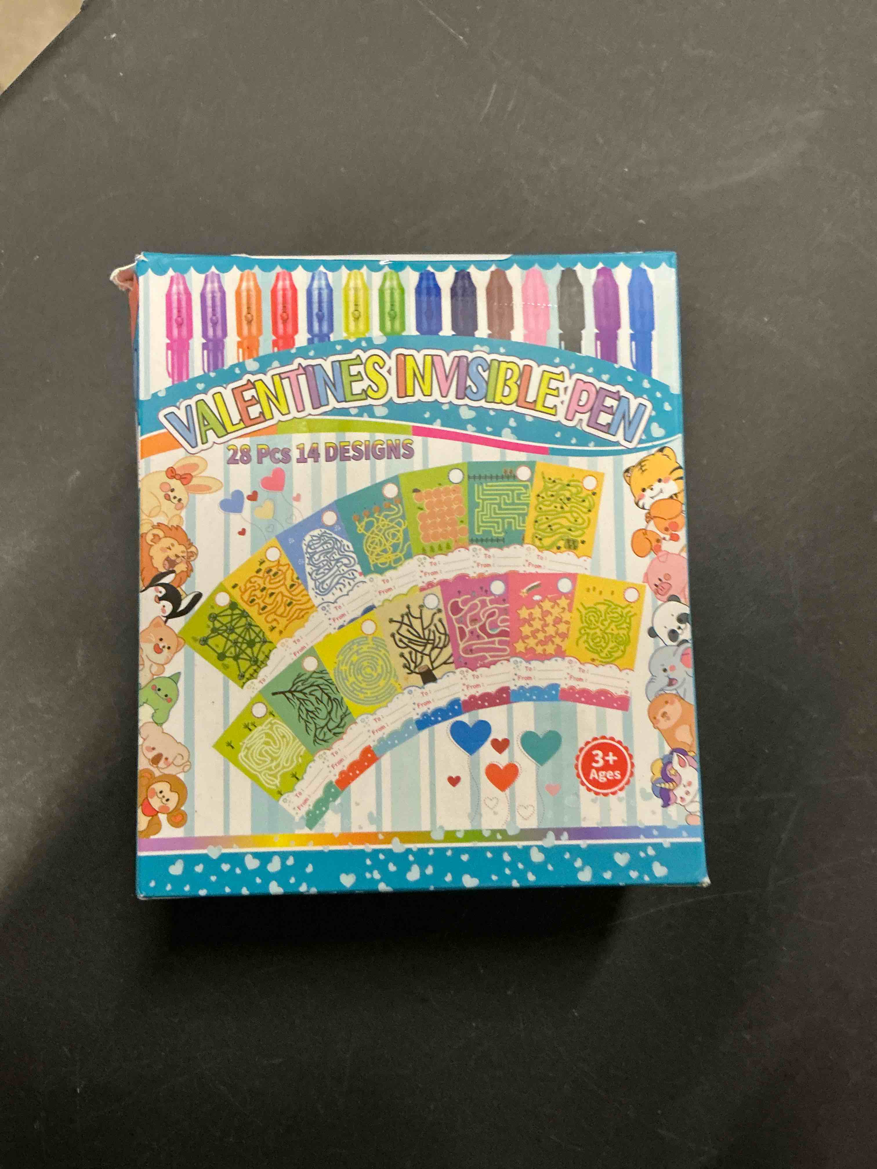 Condition photo showing New/Like New for 28PCS Valentines Day Gifts with Invisible Ink Pens, Valentines Day Cards for Kids School, Valentines Exchange Gifts for Kids, Valentine School Classroom Exchange Prizes for Girls Boys, toys
