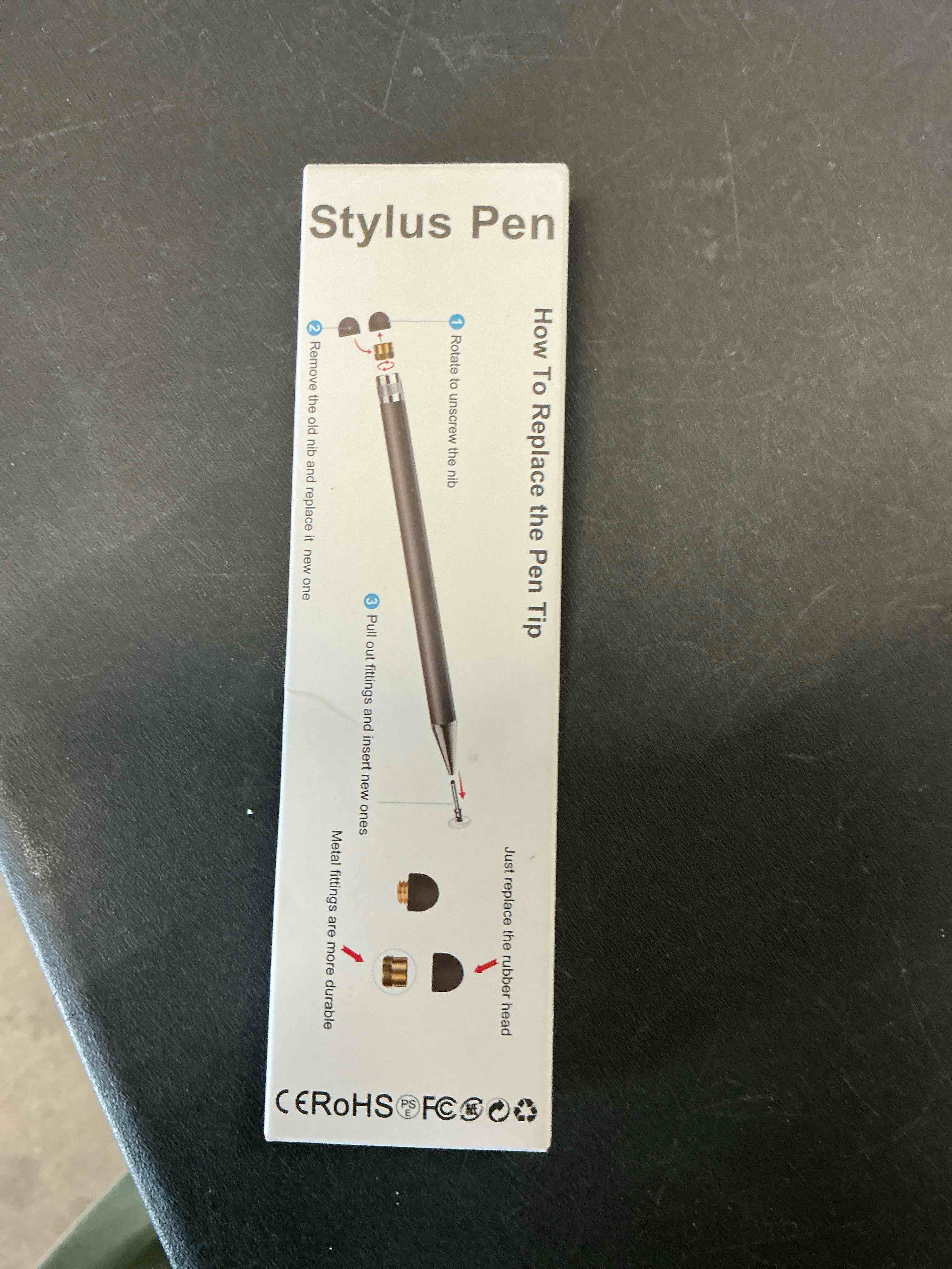 Condition photo showing New/Like New for Bopomofo Stylus (5 Pcs), 2-in-1 Stylus Pen for Touch Screen, High Precision and Sensitivity, Suitable for iPhone/ipad/Android Tablets, Compatible with Touch Screens (Black/White/Blue/Rose Gold/Silver) Black/White/Rose Gold/Blue/Silver