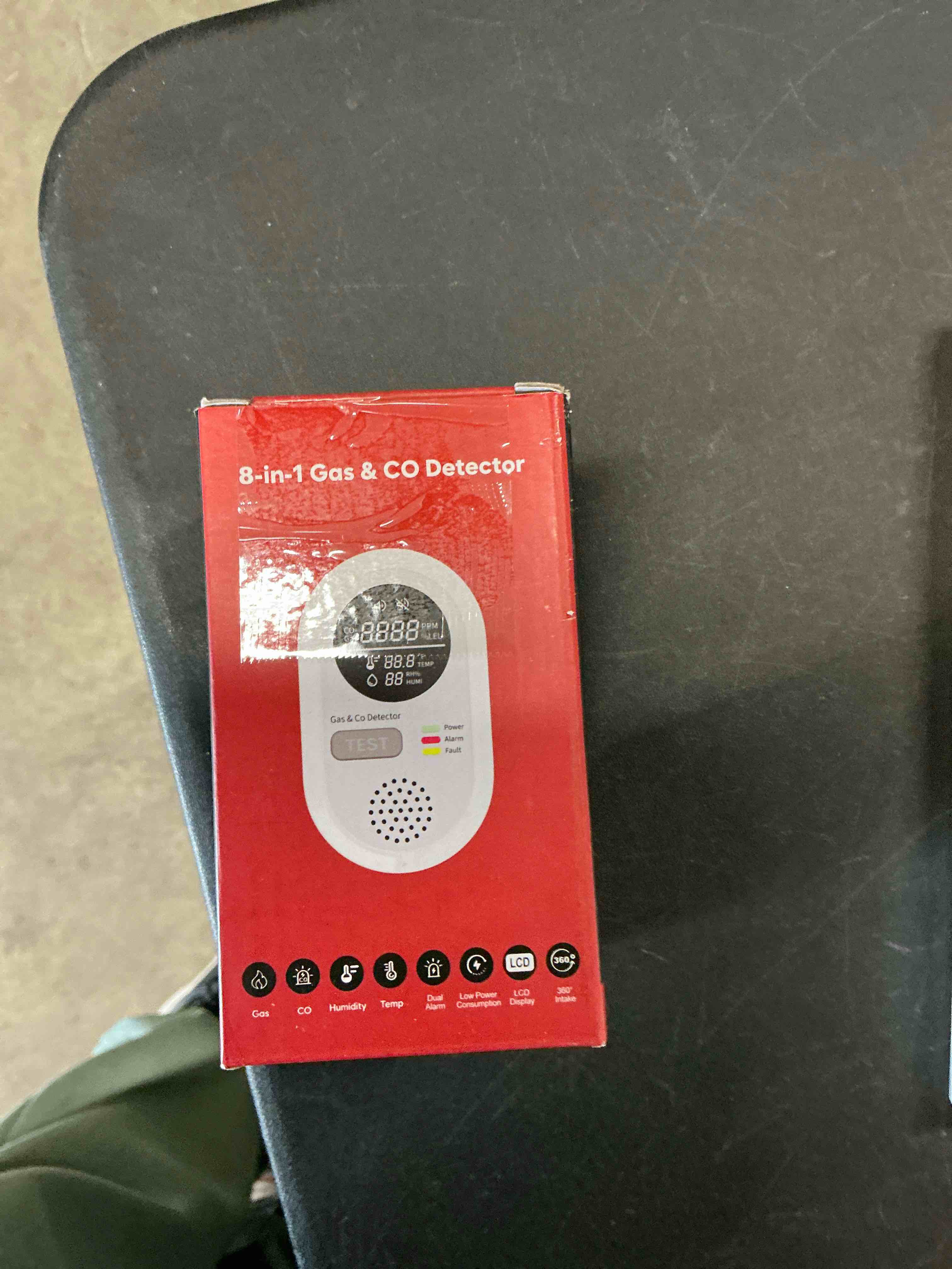 Condition photo showing Good Condition for 8-in-1 Natural Gas Leak Detector & Carbon Monoxide Detectors - Monitor CO, Natural Gas, Temperature & Humidity HD Screen with Gas & CO Monitor Alarm Sound Warning for Home, RV, Apartment Safety (1)