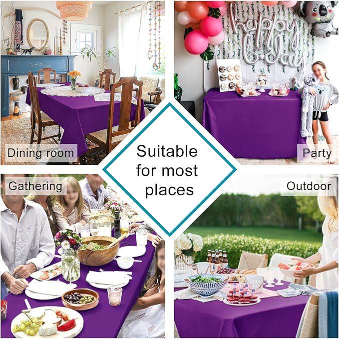Condition photo showing Good Condition for Hiasan Waterproof Tablecloth Rectangle - Washable Fabric Table Cloth for Dining Room Kitchen Birthda