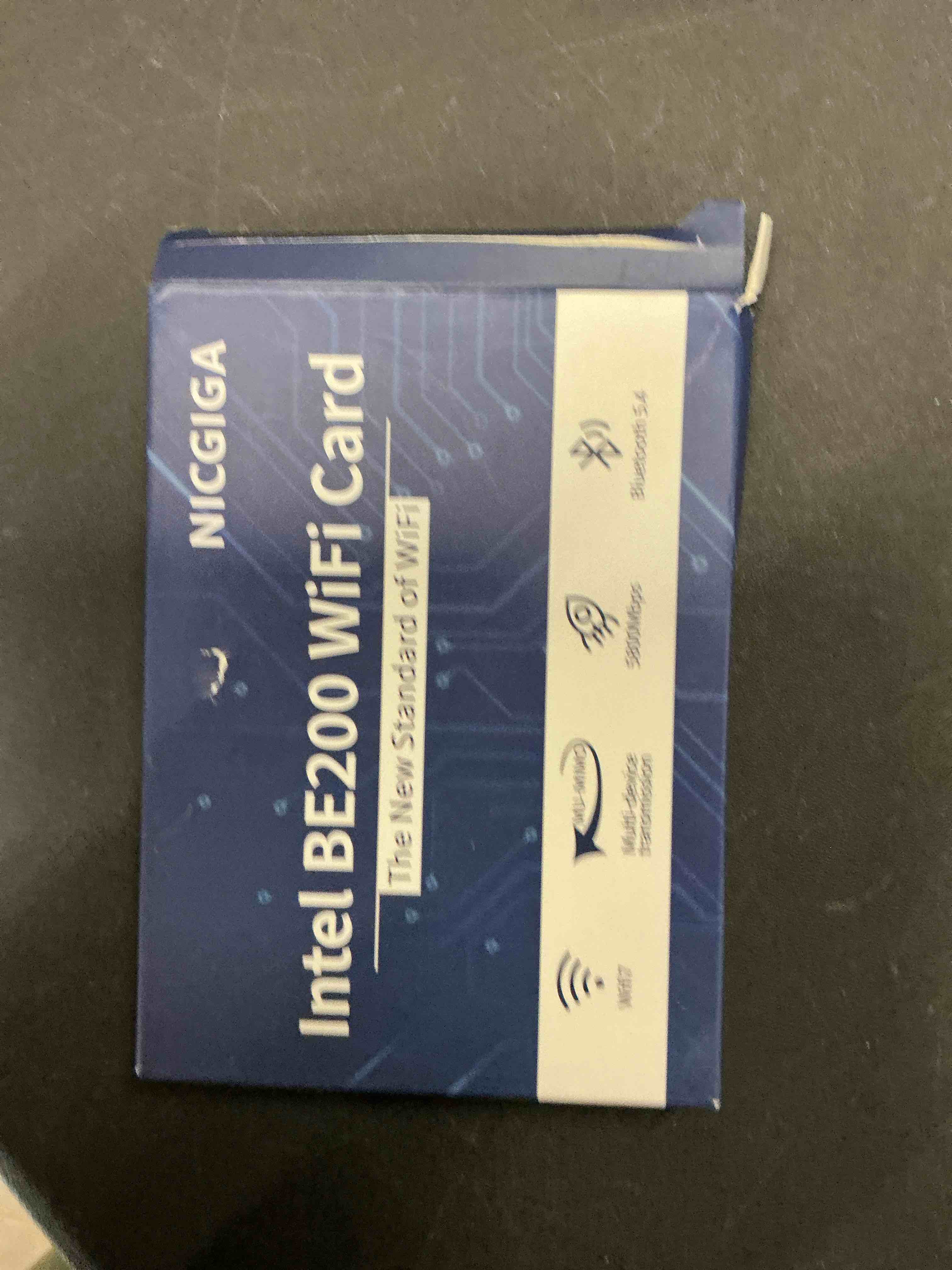 Condition photo showing New/Like New for WiFi 7 Wireless Card Intel BE200 NGW, Bluetooth 5.4, 5800Mbps M.2/NGFF Network Support Windows 10/11 (64bit), Linux, Not Support AMD, Only Supports Intel 12th Generation and Above CPUs.