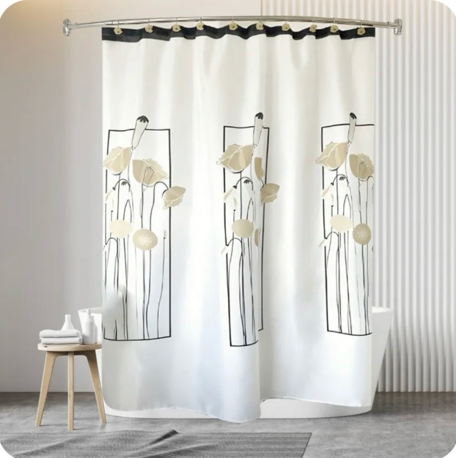Condition photo showing Good Condition for VEGCOO Curved Shower Curtain Rod, Stainless Steel Rust-Proof Bathroom Shower Curtain Rod, 39-72 Inch Adjustable Telescopic Design, Easy to Install in Sections, Expandable Shower Curtain Rod,(Silver)
