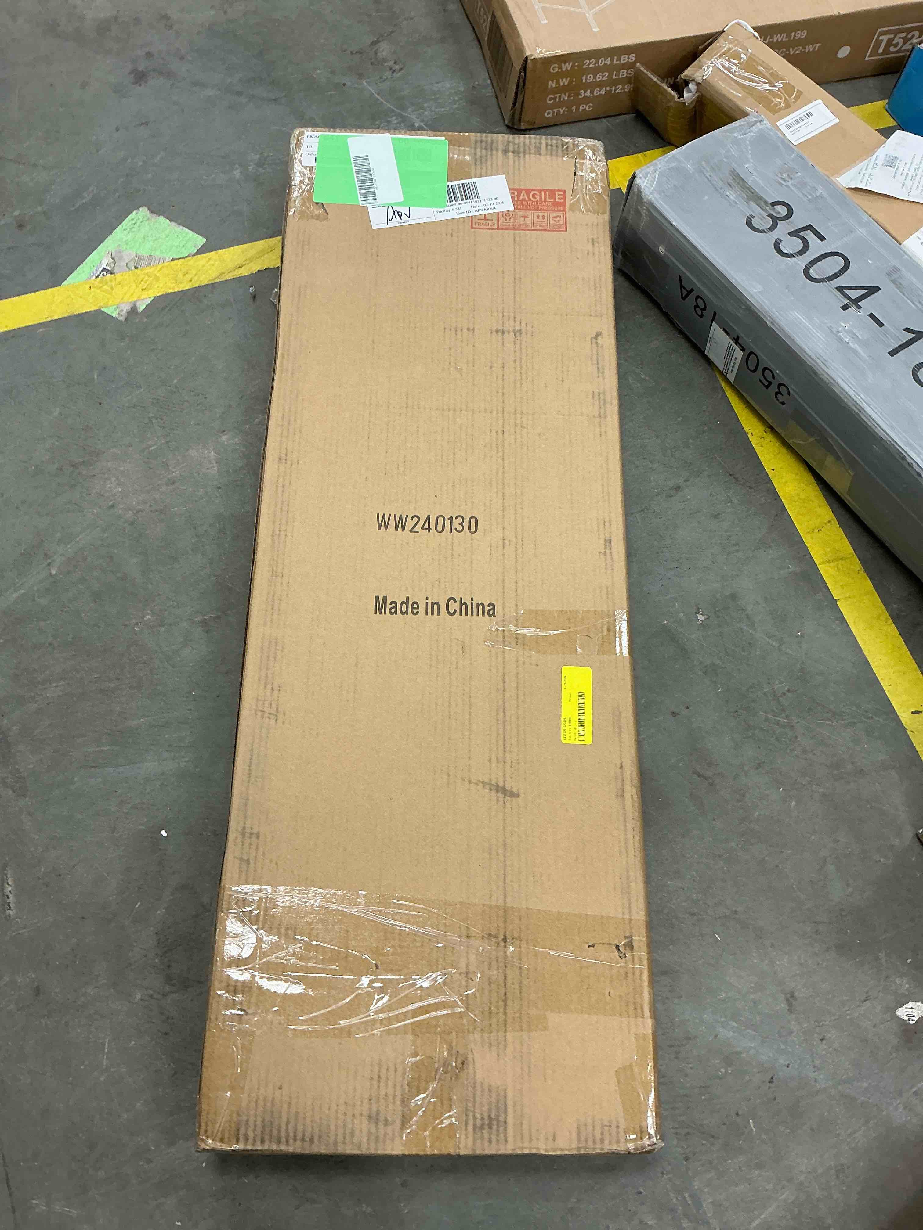 Condition photo showing New/Like New for Sintosin Vintage Rectangular Wall Mirror 13  x 40  with Distressed White Carved Wood Frame  Rustic Decorative Mirror for Living Room  Bedroom  Entrance