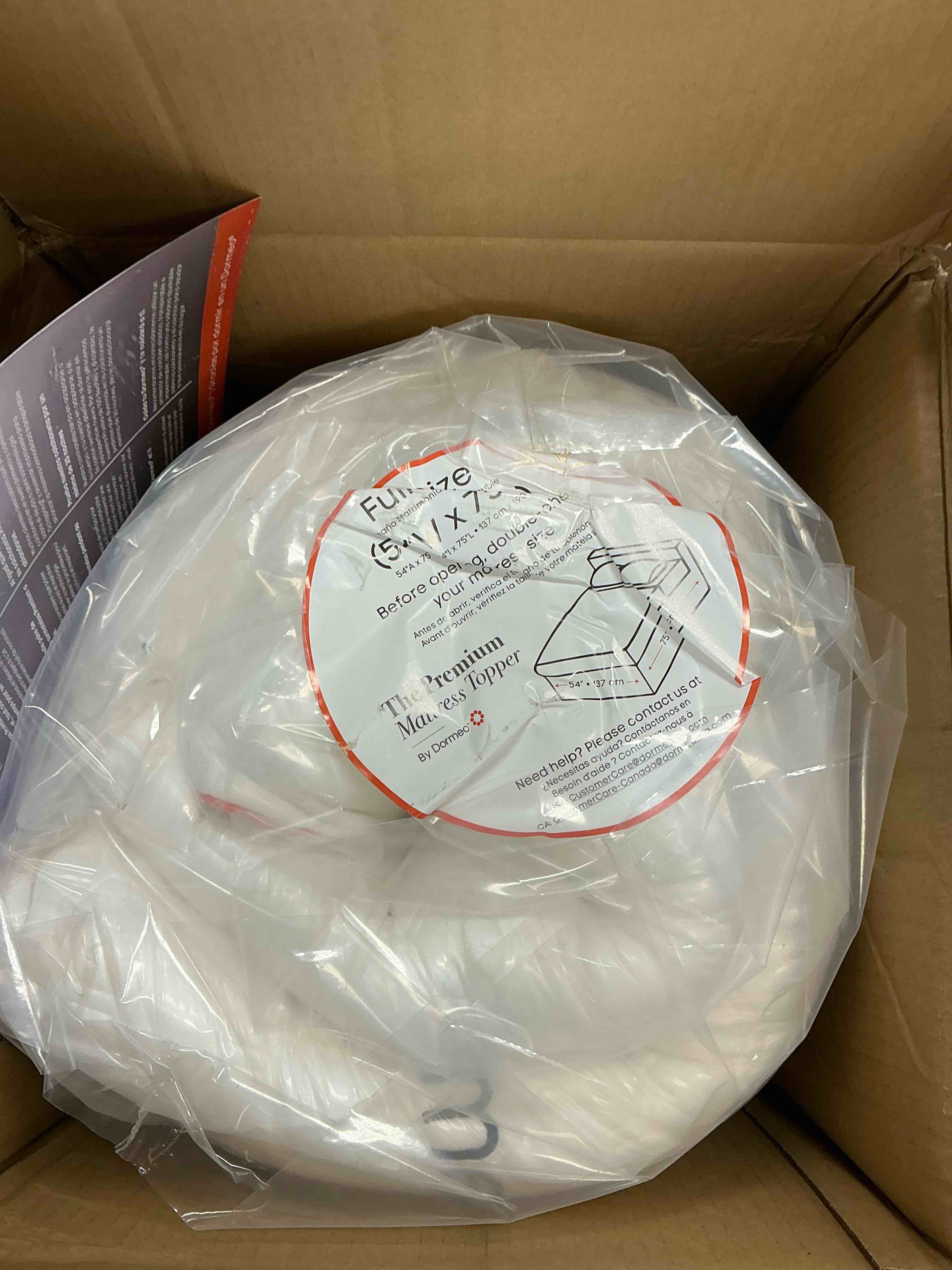 Condition photo showing New/Like New for Dormeo Mattress Topper Full Bed 3 Inch Cooling Mattress Topper with Octaspring Technology