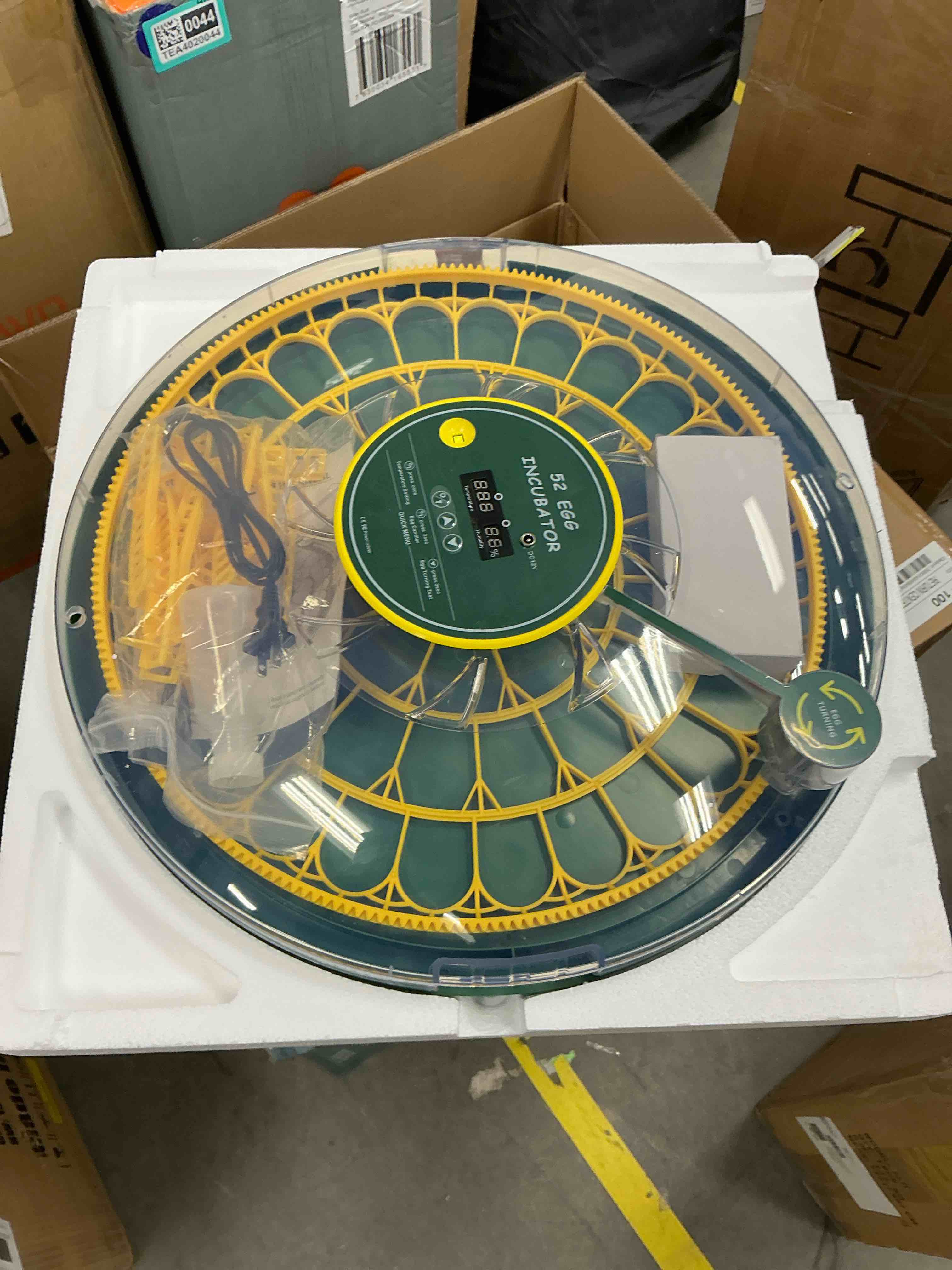 Condition photo showing New/Like New for BN-LINK 52 Egg Incubator with Automatic Egg Turning and Temperature Control, Smart Egg Incubator with Humidity Display, LED Candler & Sink, Hatching Chicken Duck Quail Bird