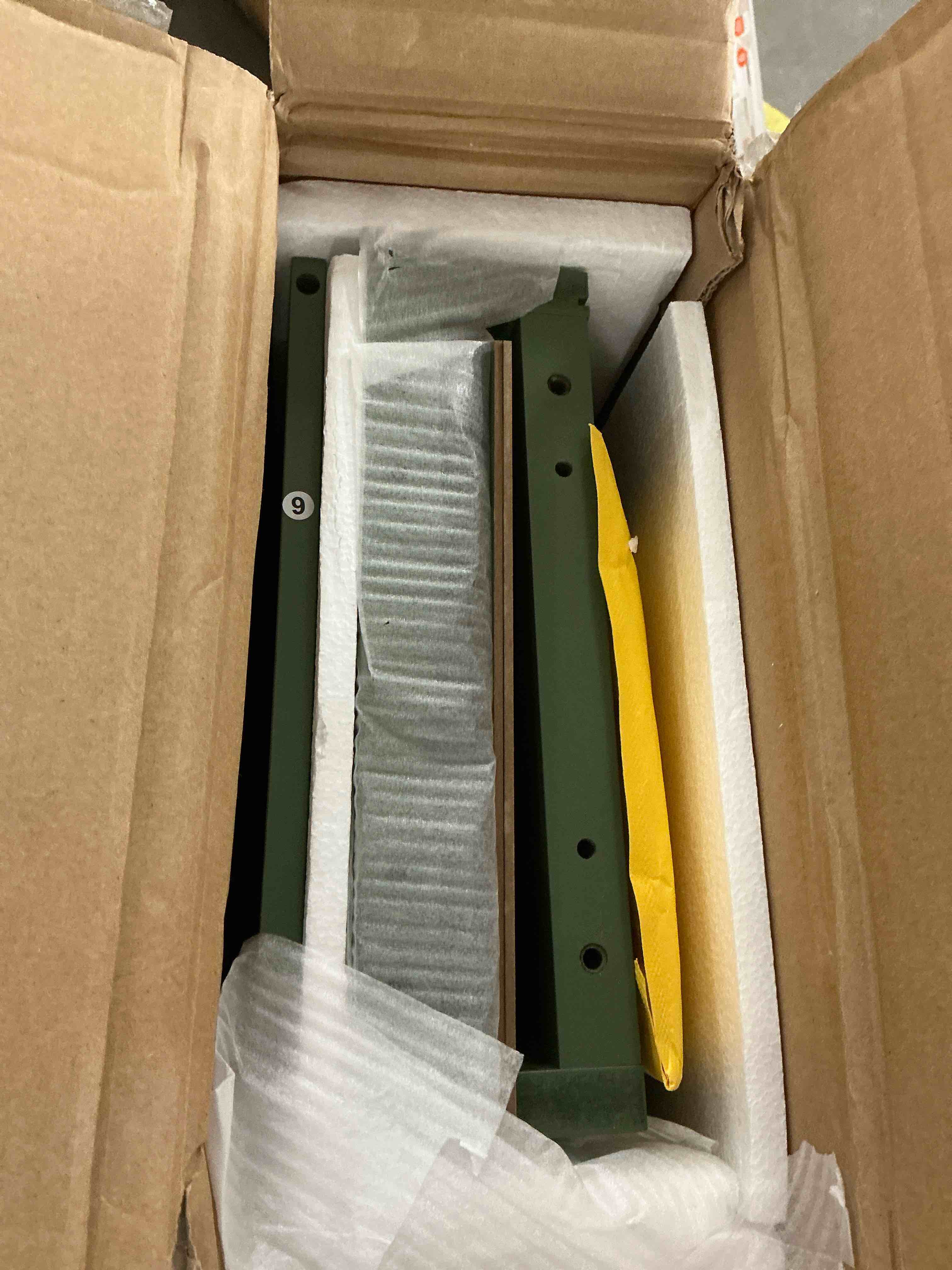Condition photo showing New/Like New for Ktaxon Bathroom Floor Cabinet Storage with 2 Doors and Adjustable Shelves, Green