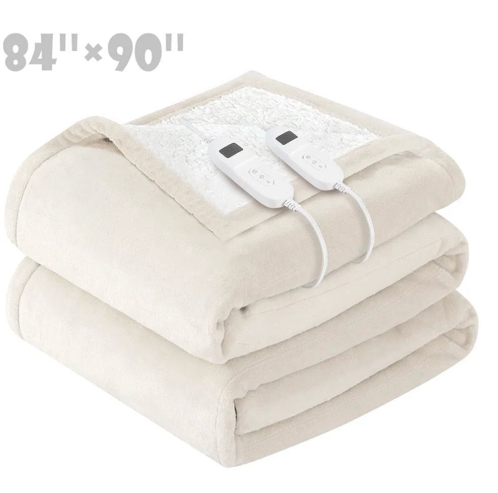 Condition photo showing Good Condition for COWIN Electric Blanket Queen Size,Flannel and Shu velveteen Heated Blanket with 10 Heating Levels & 1-8 Hours Auto Shut Off, Machine Washable, Beige, 84" x 90"