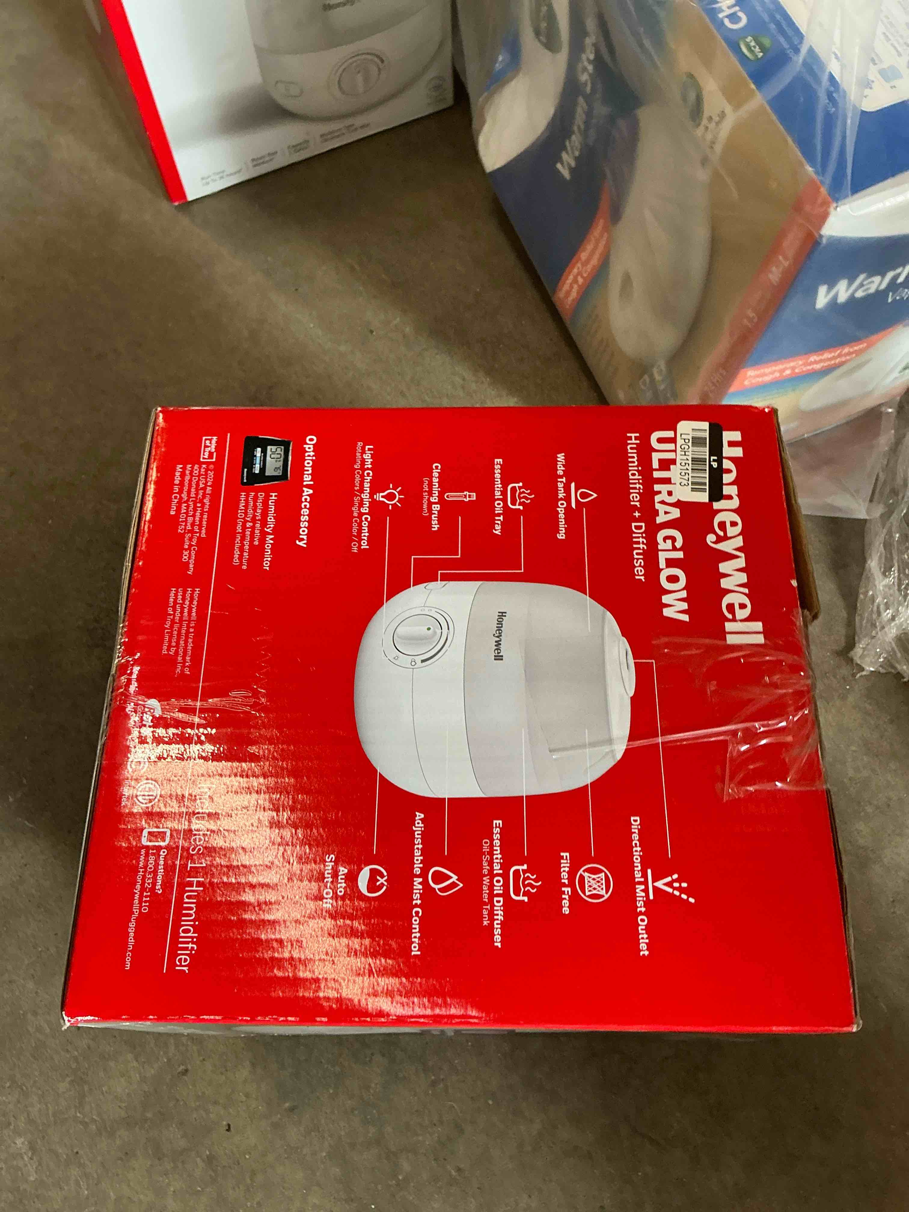 Condition photo showing Good Condition for Honeywell Ultra Glow Light Changing Humidifier and Diffuser – Cool Mist Humidifier for Bedroom or Office with Essential Oil Diffuser