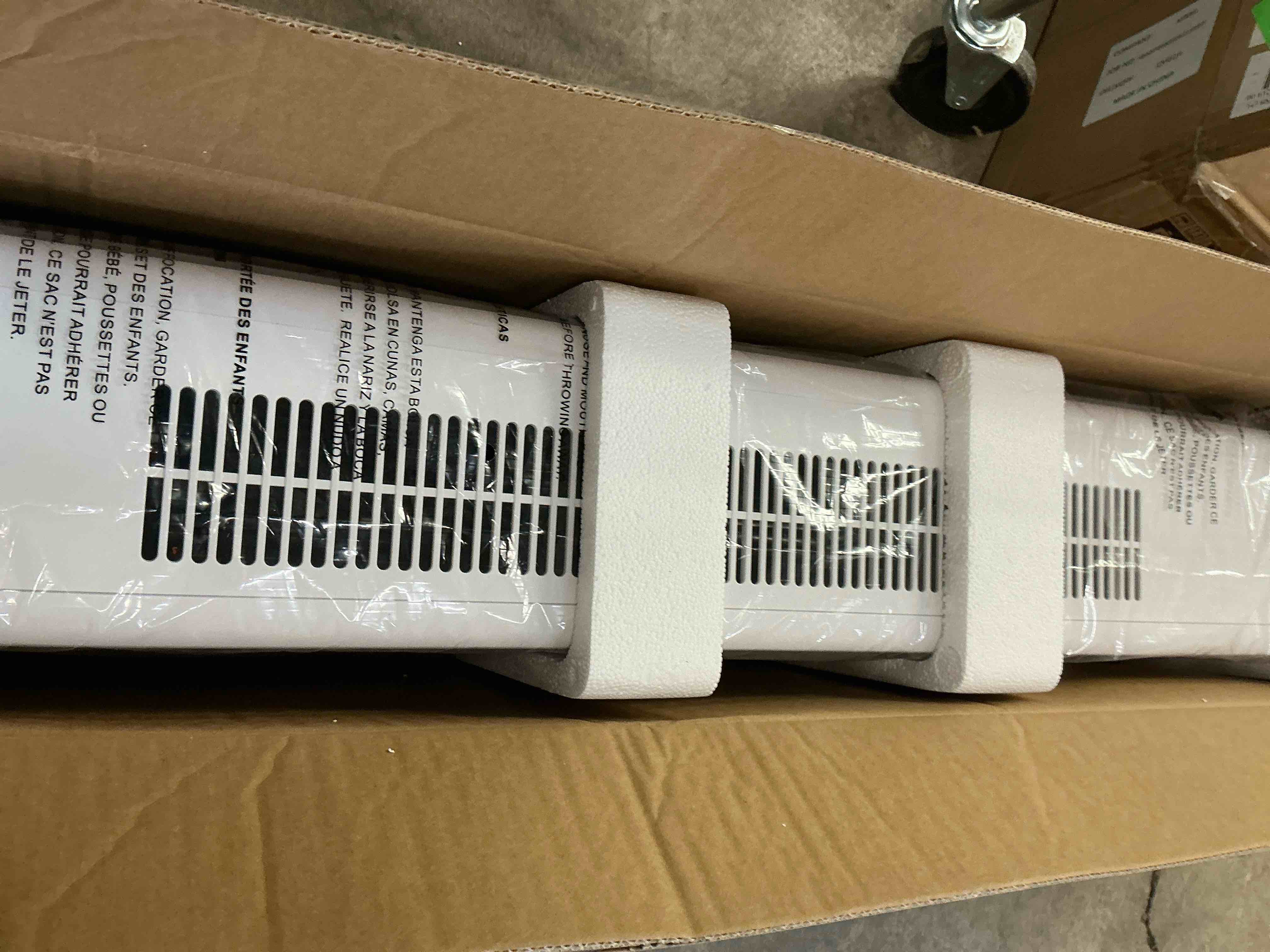 Condition photo showing New/Like New for DREO Tower Fans for Home, 32" Standing Floor Fan, 26 Ft/S Bladeless Fan with Remote, 90° Oscillating, 3 Modes, 3 Speeds, LED Display, 8H Timer, Quiet Room Fan