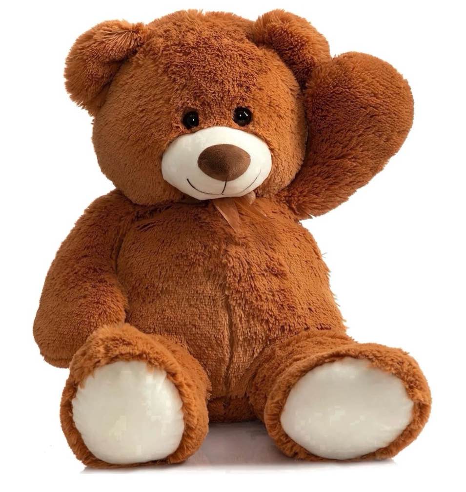 hollyhome giant teddy bear big plush stuffed animal soft cuddly toy gift for girlfriend kids valentine's day 36 inch brown