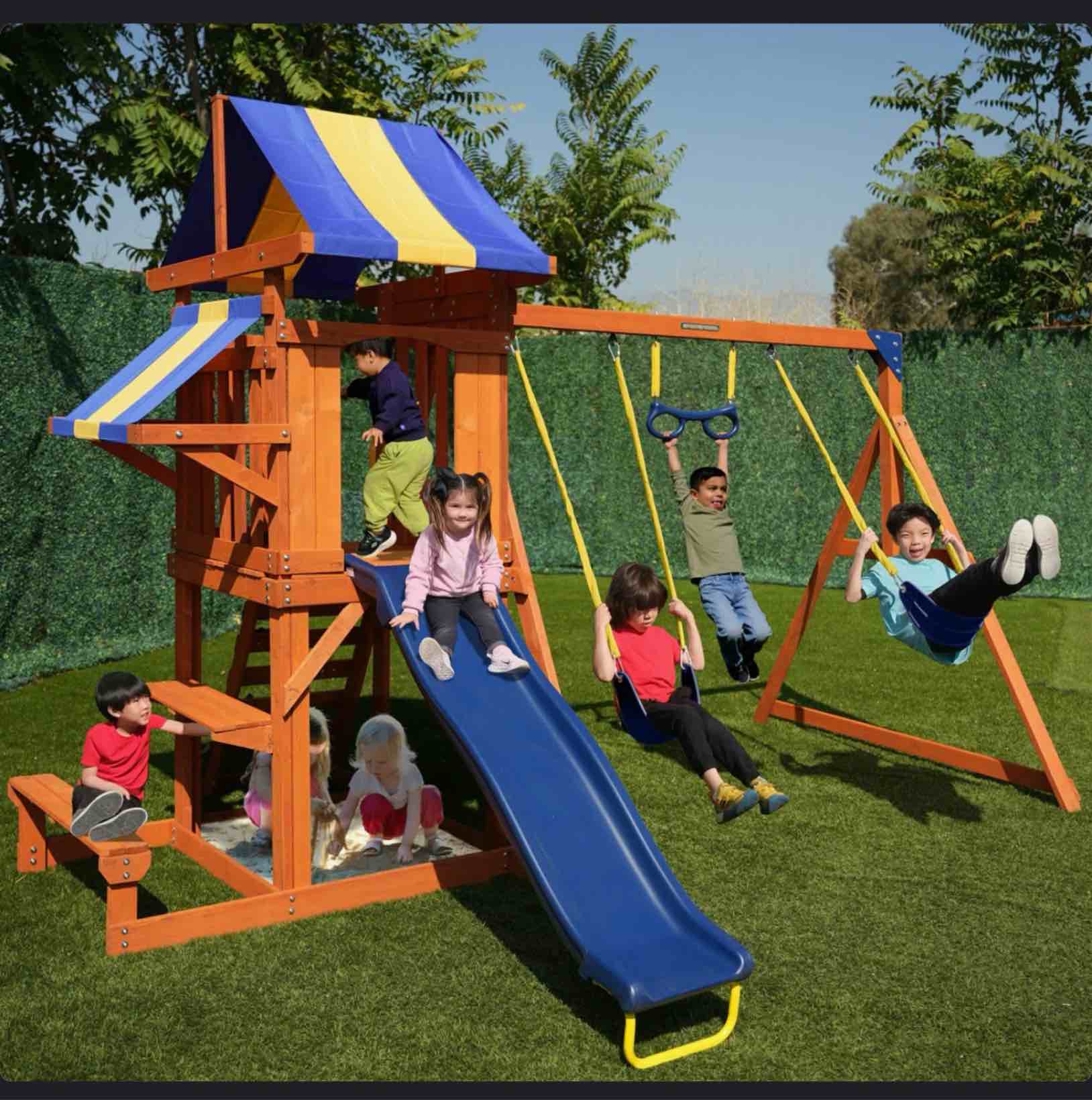 sportspower sunnyslope wooden swing set wood component 