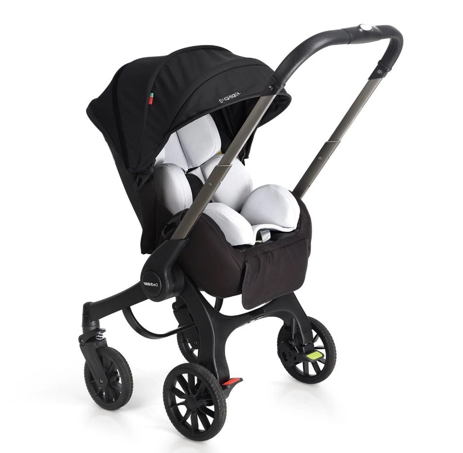 cochildor citi 2.0 pro baby stroller, rear-facing stroller with 3 modes, adjustable handle & extendable seat panel, black