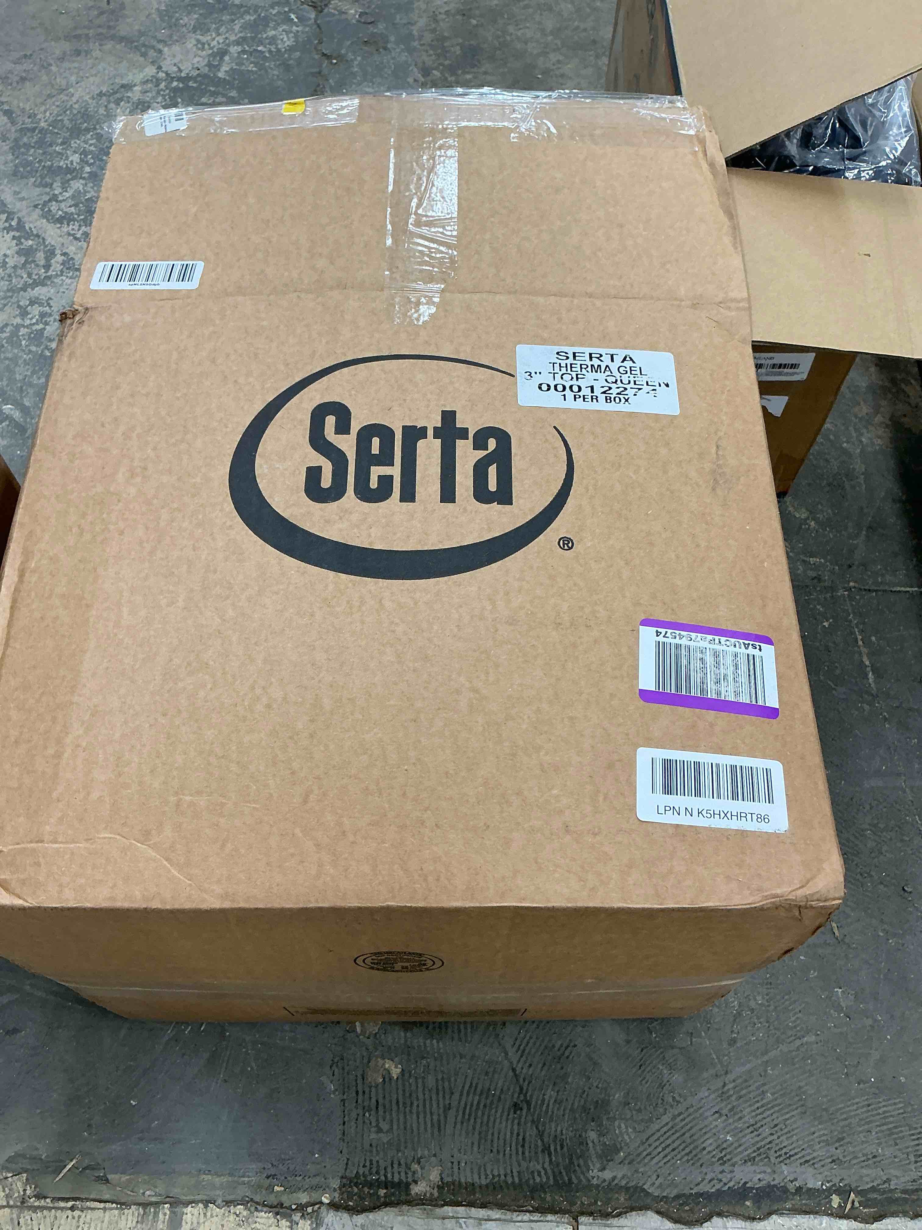 Condition photo showing Good Condition for serta thermagel cooling, pressure-relieving memory foam mattress topper, 3 inch, queen,blue