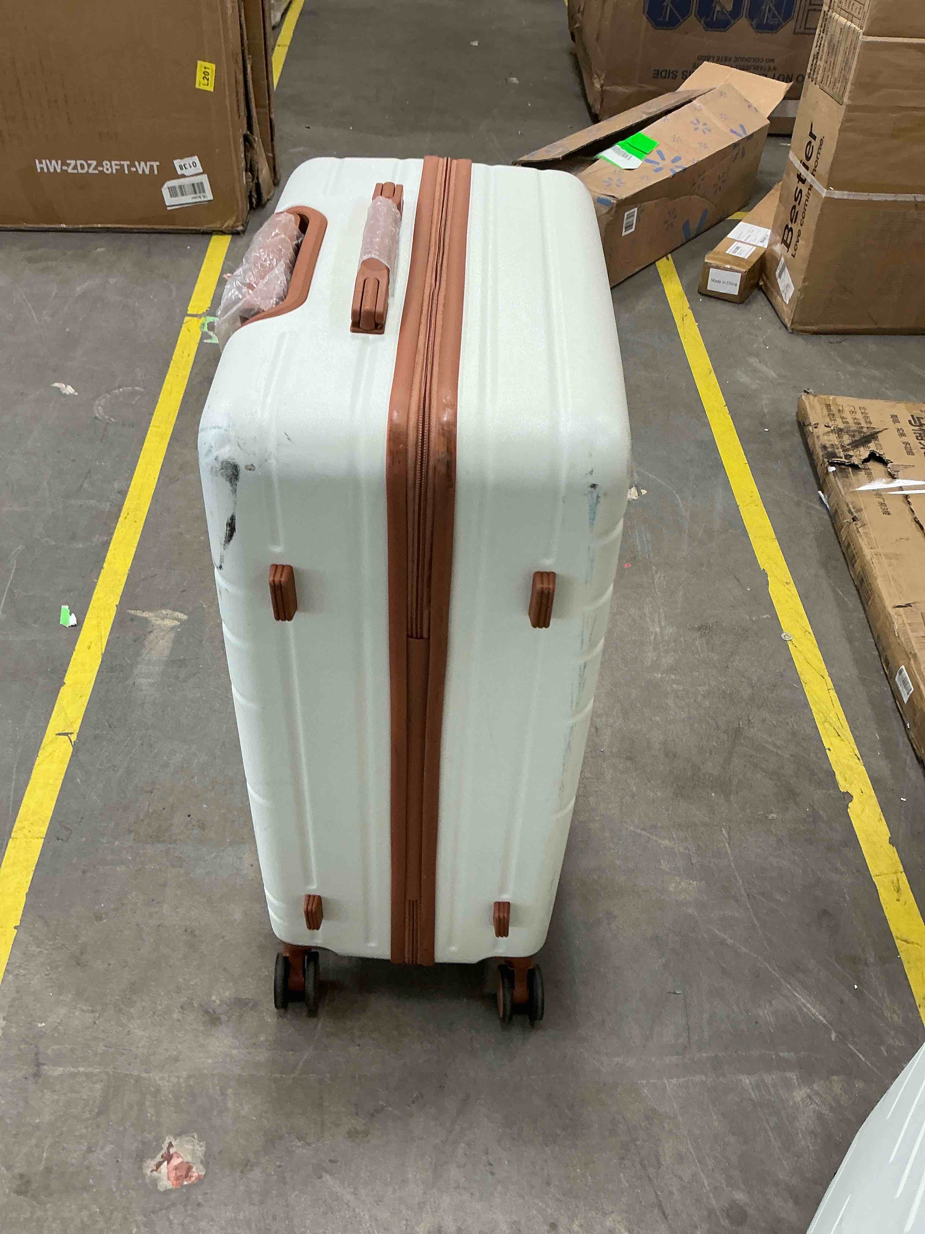 Condition photo showing Good Condition for zimtown luggage suitcase abs hardside lightweight with tsa lock spinner wheels, beige ((( 28” only ))