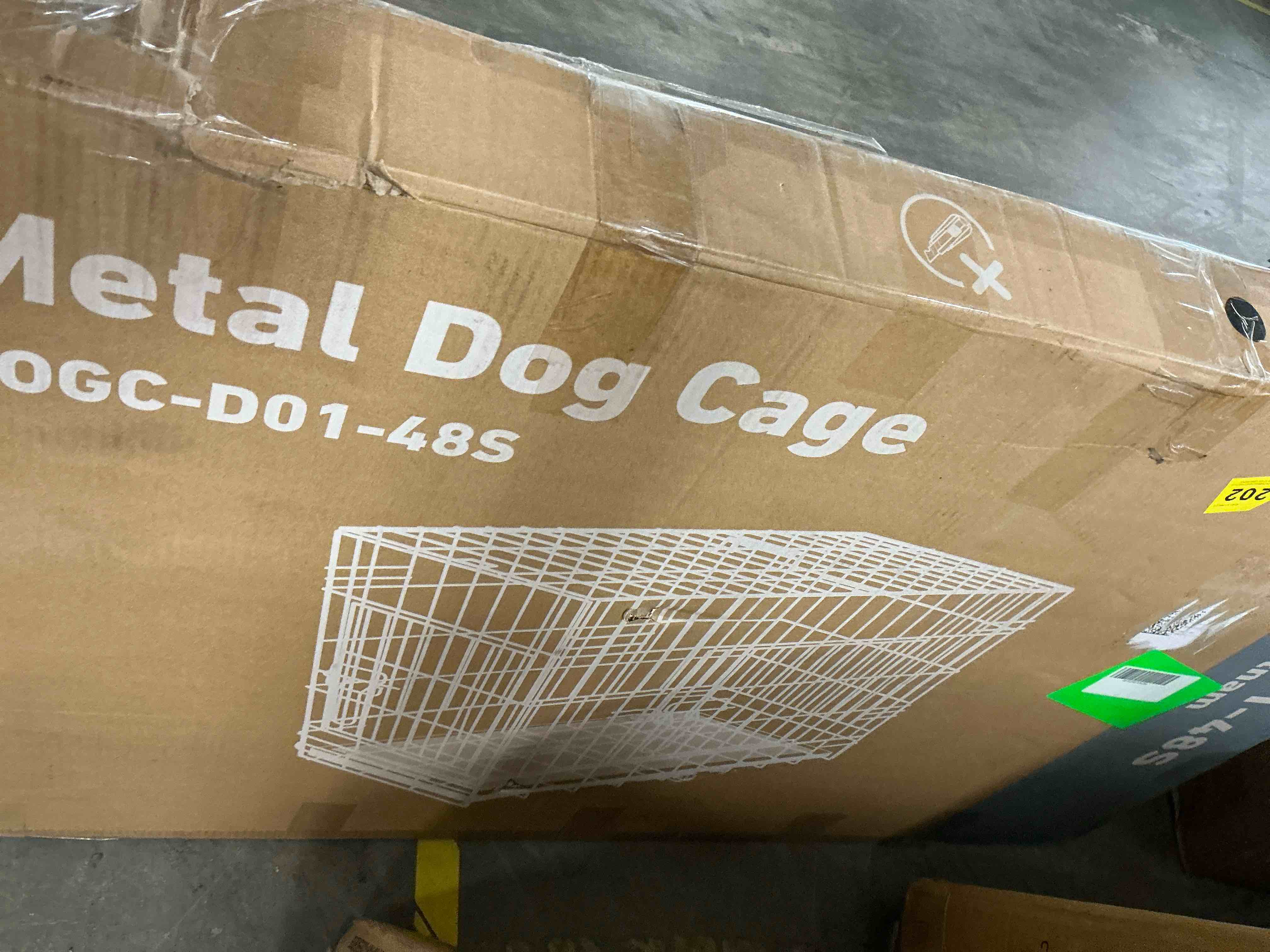 Condition photo showing New/Like New for concetta 48 inch double-door folding dog crate, portable small cage with divider, leak-proof tray