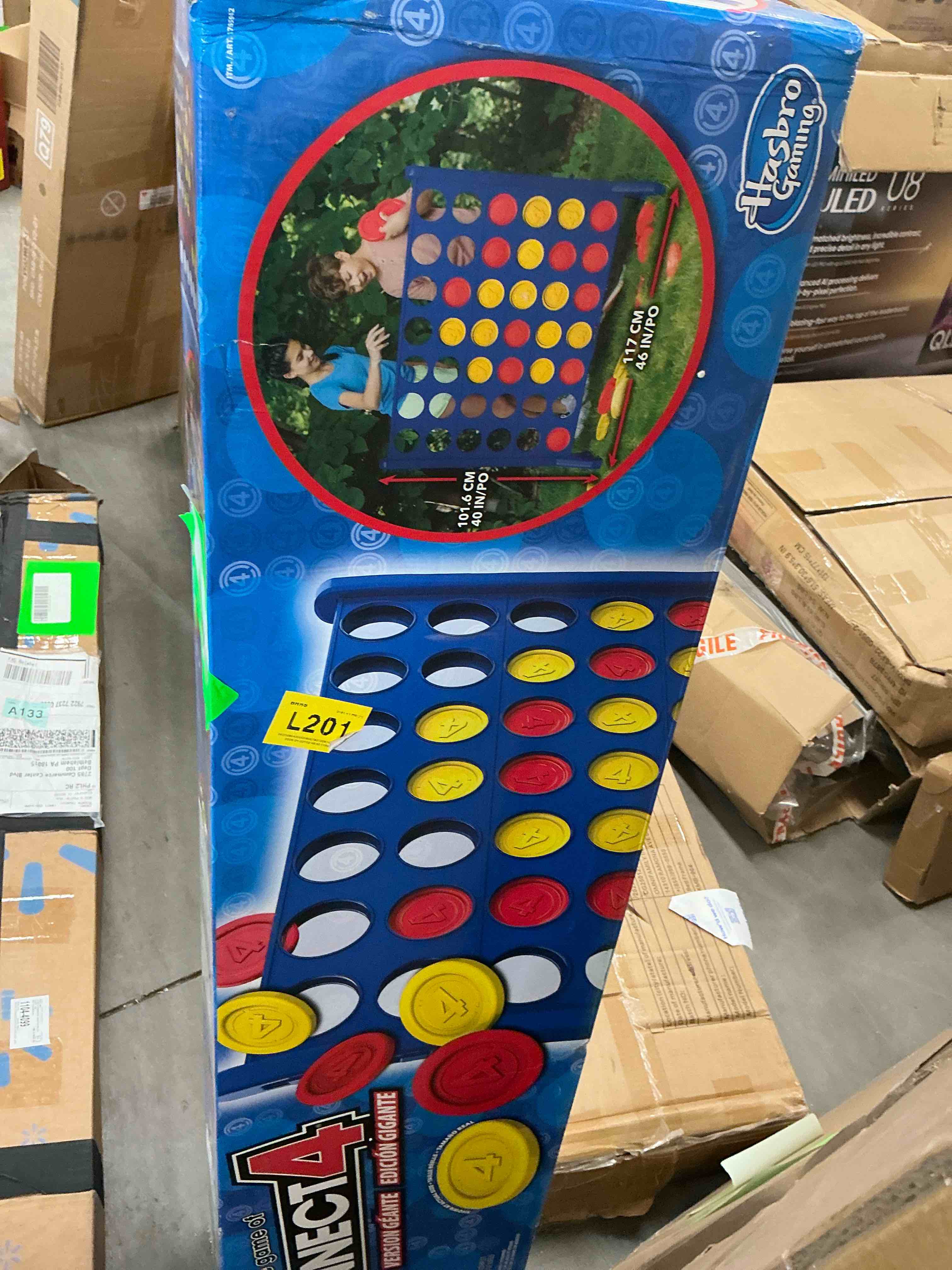 Condition photo showing Good Condition for hasbro giant connect 4 edition board games plastic blue