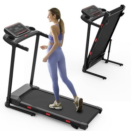 cardio flex foldable treadmill with incline hand rails and remote control