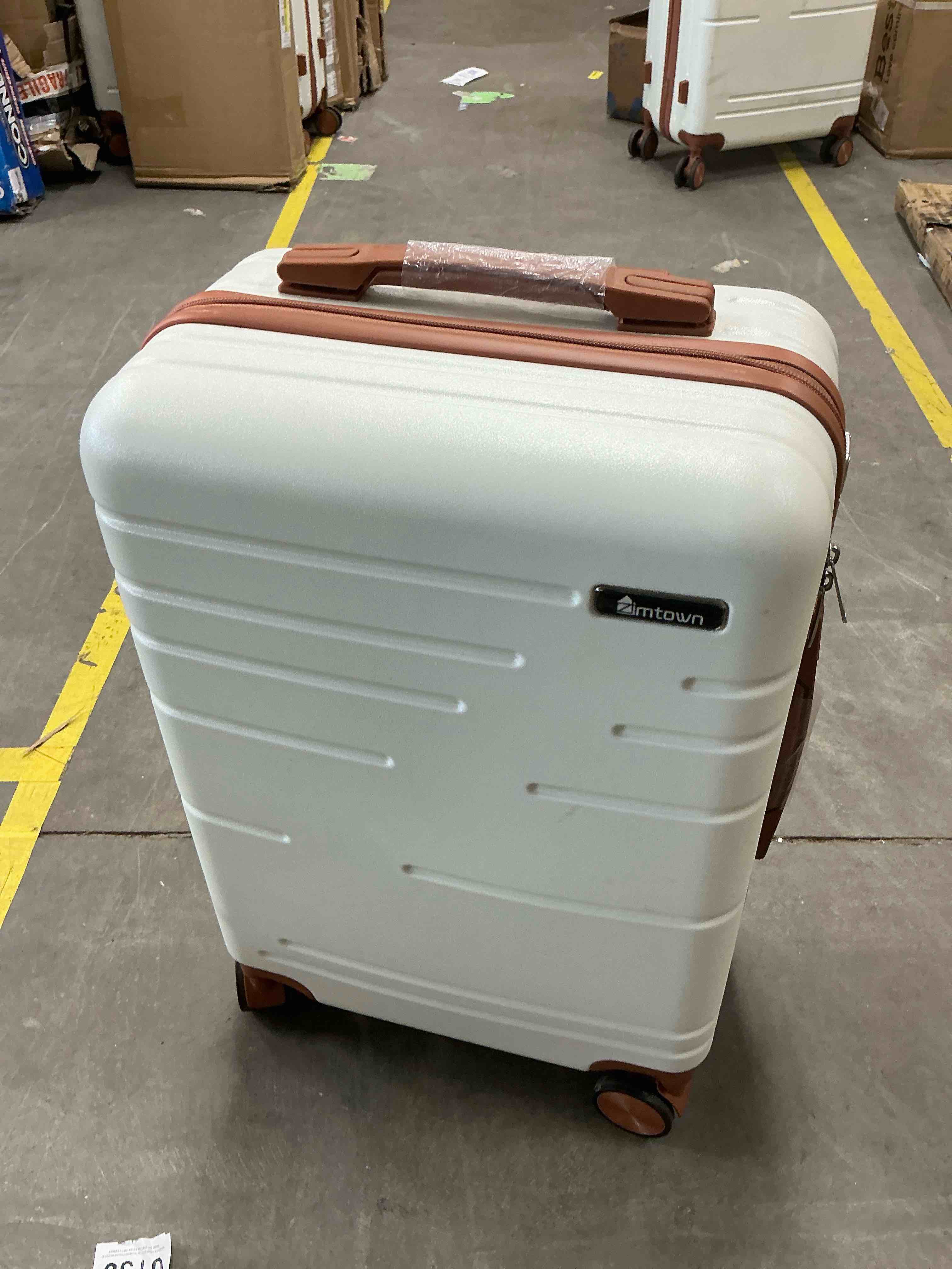 Condition photo showing Good Condition for zimtown luggage suitcase abs hardside lightweight with tsa lock spinner wheels, beige ((( 20” only ))
